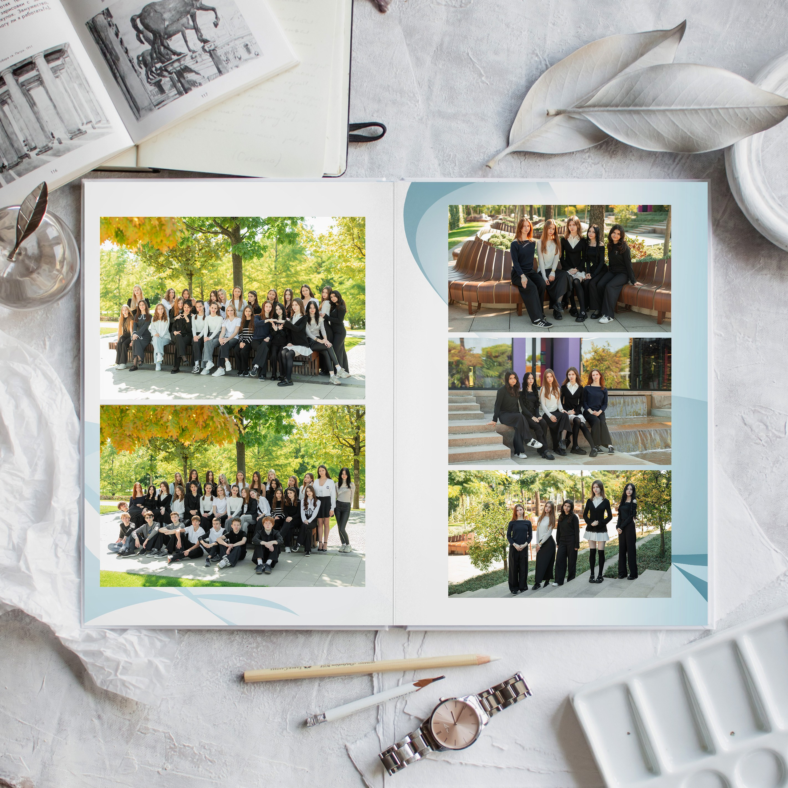 Альбом 9-11 класса (3 разворота). ФОТОГРАФ ВЫПУСКНЫХ АЛЬБОМОВ в Краснодаре Ворчик Татьяна