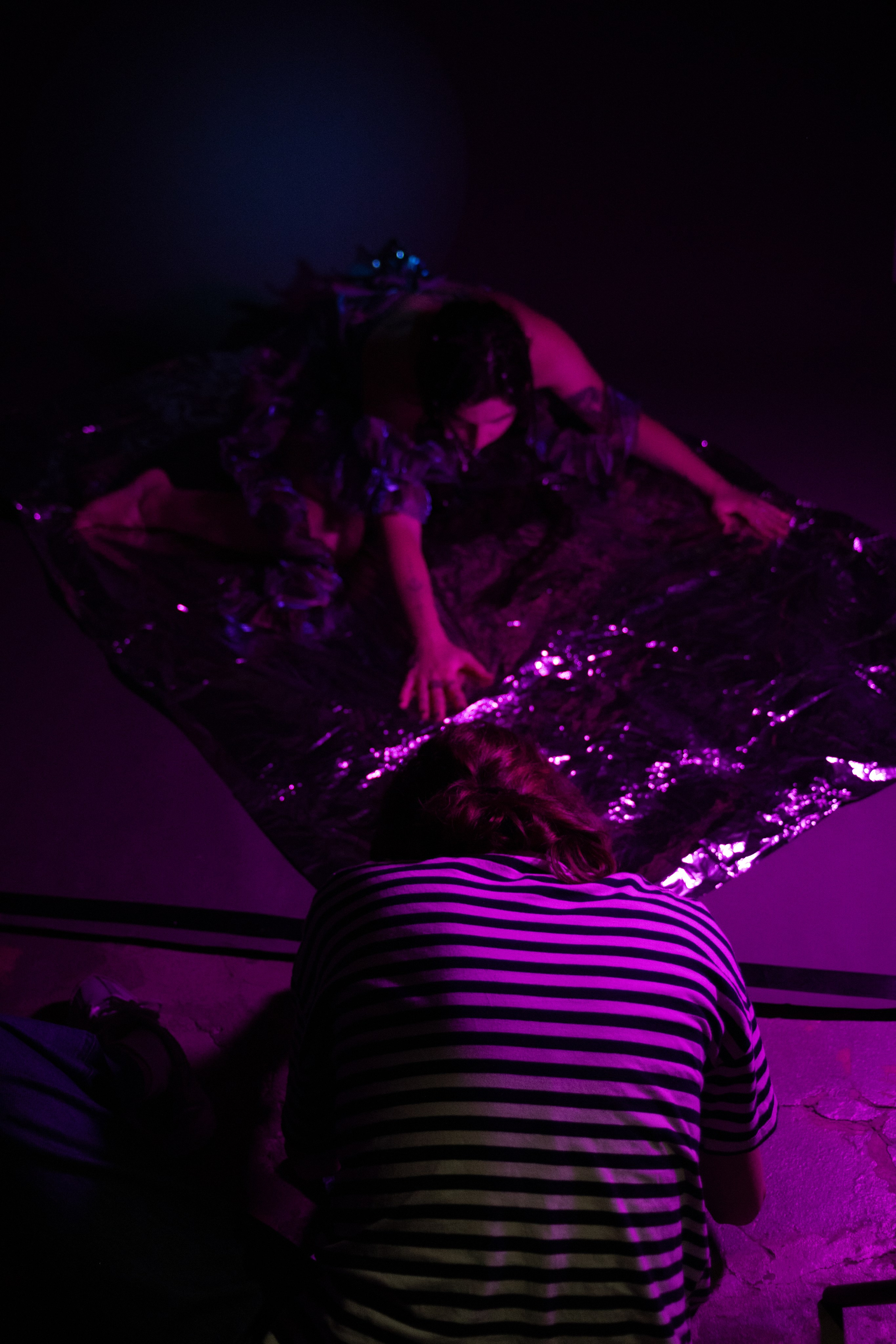 Backstage of the music video. Magic photos