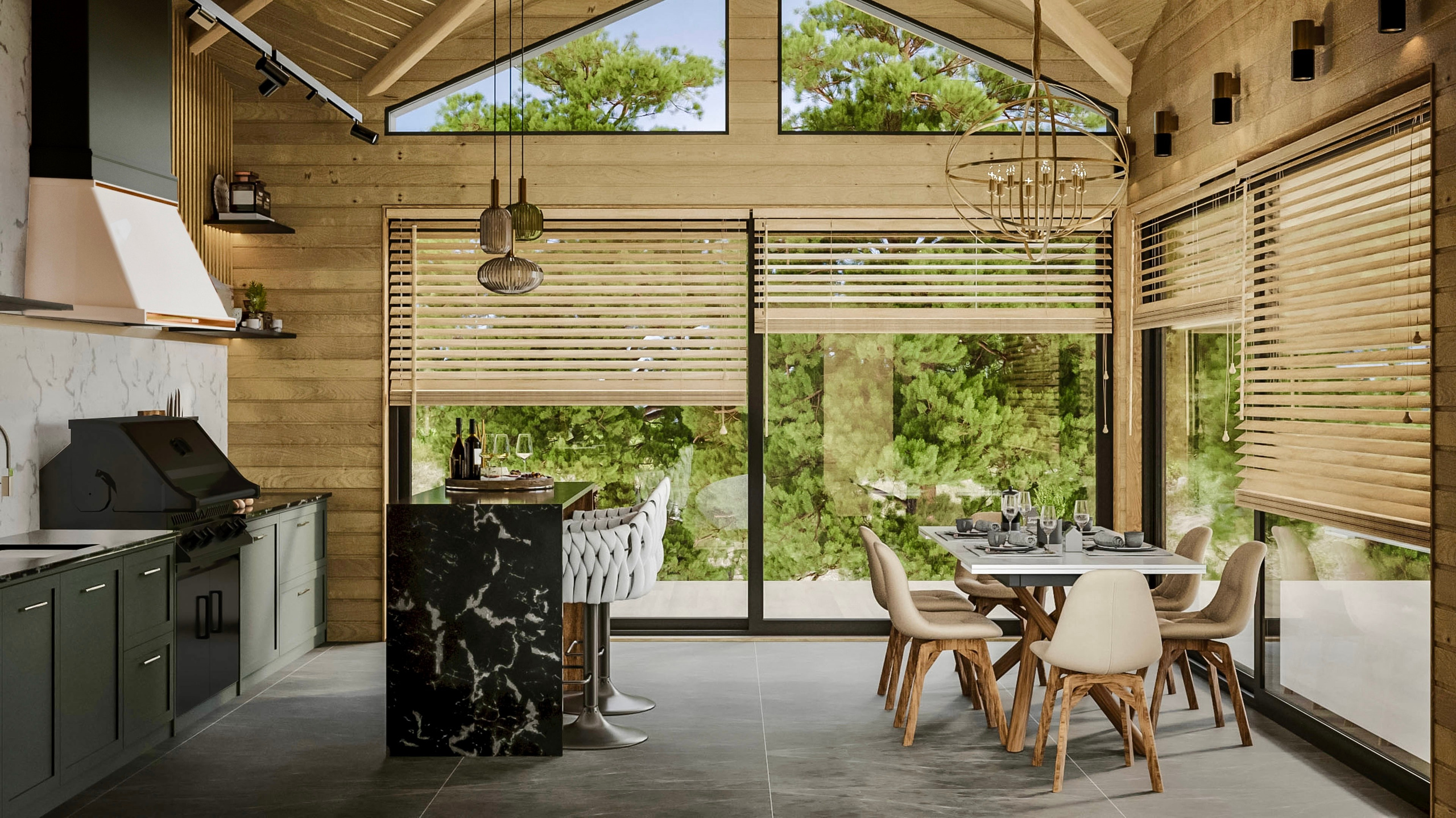 Банный комплекс в КП «Киварин ручей». Дизайнер интерьера в Санкт-Петербурге Ольга Рытаровская