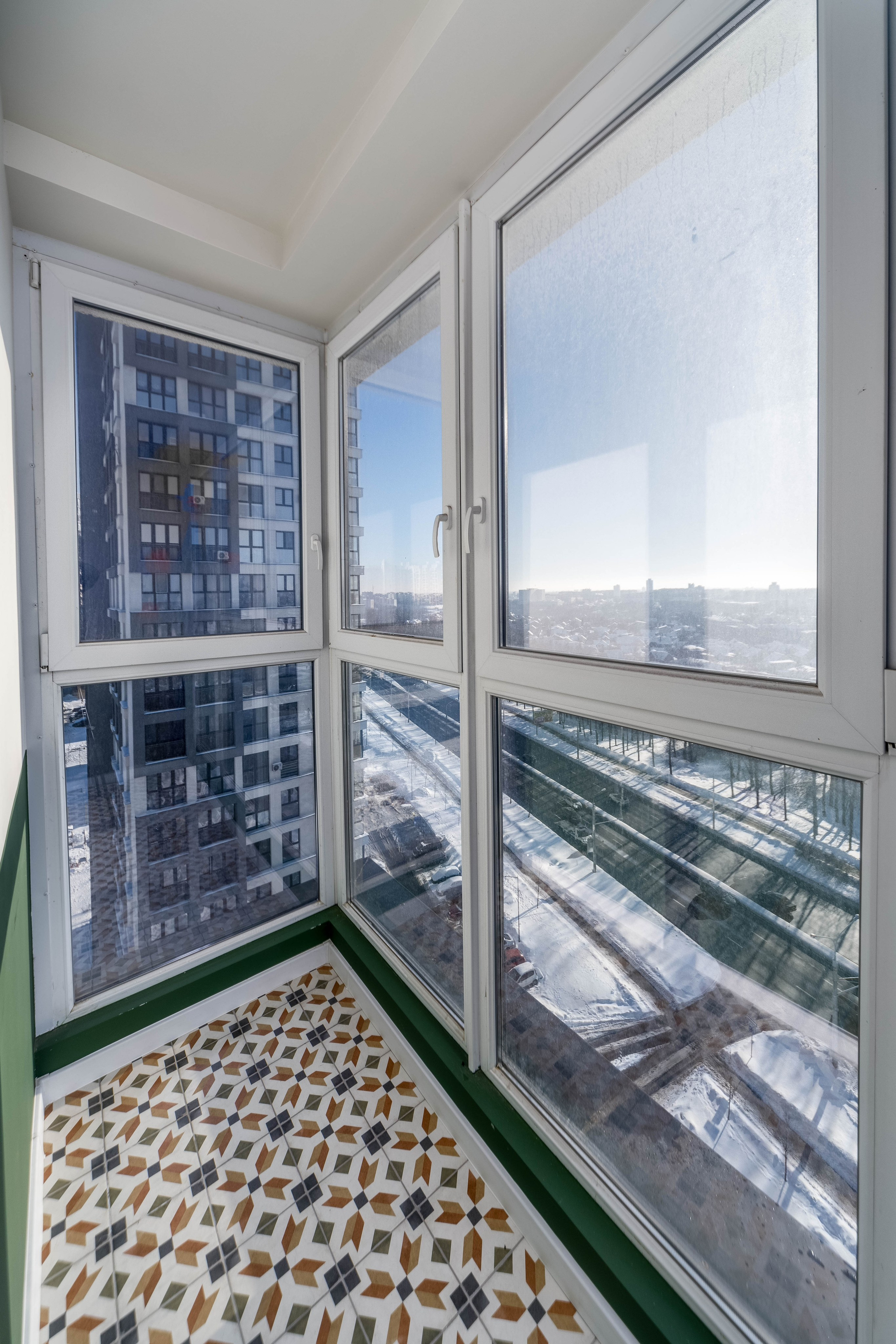 Фото интерьера лоджии в двухкомнатной квартире в ЖК Минск Мир