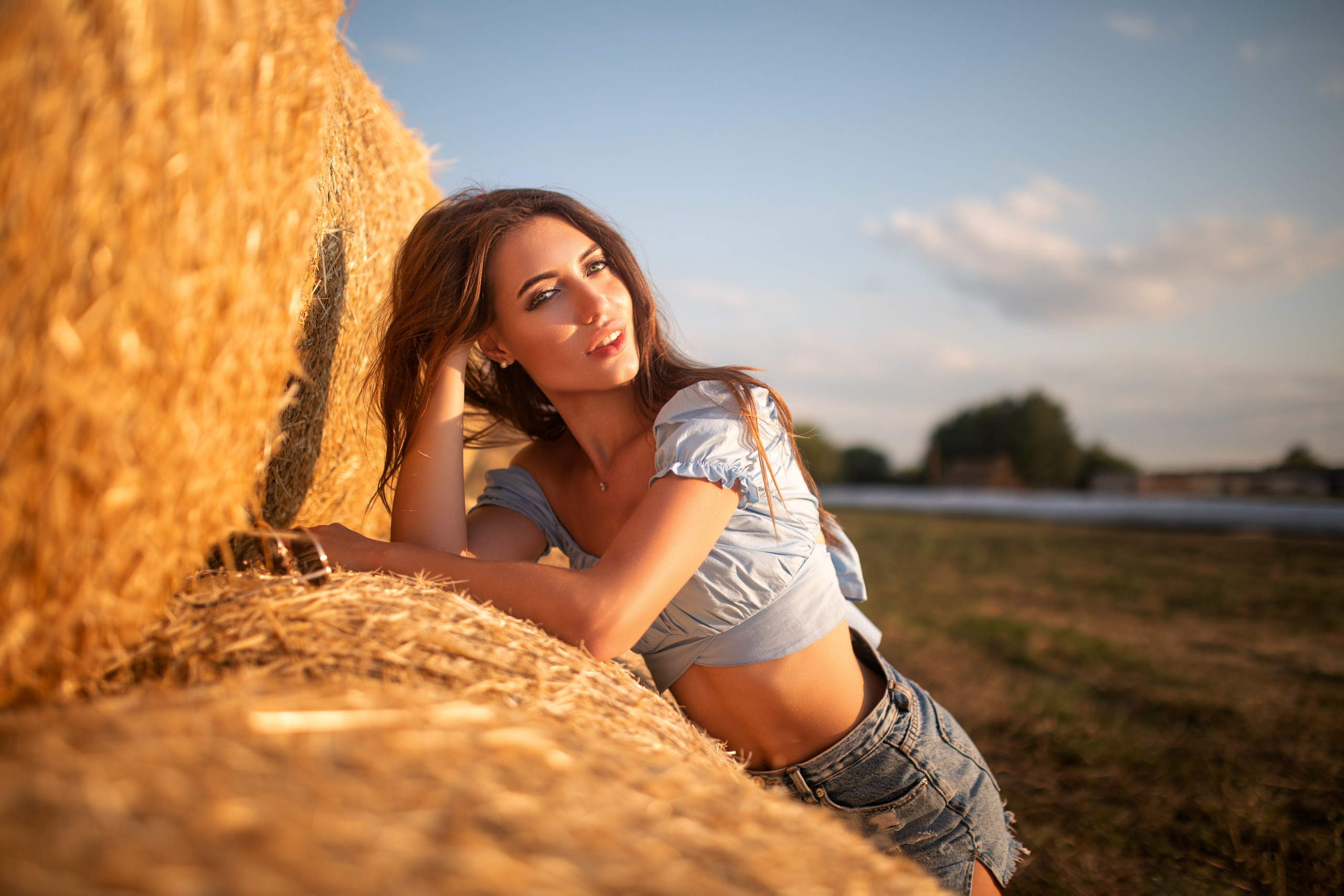 Летний фотосет с Анастасией в полях на природе в формате для «себя»
