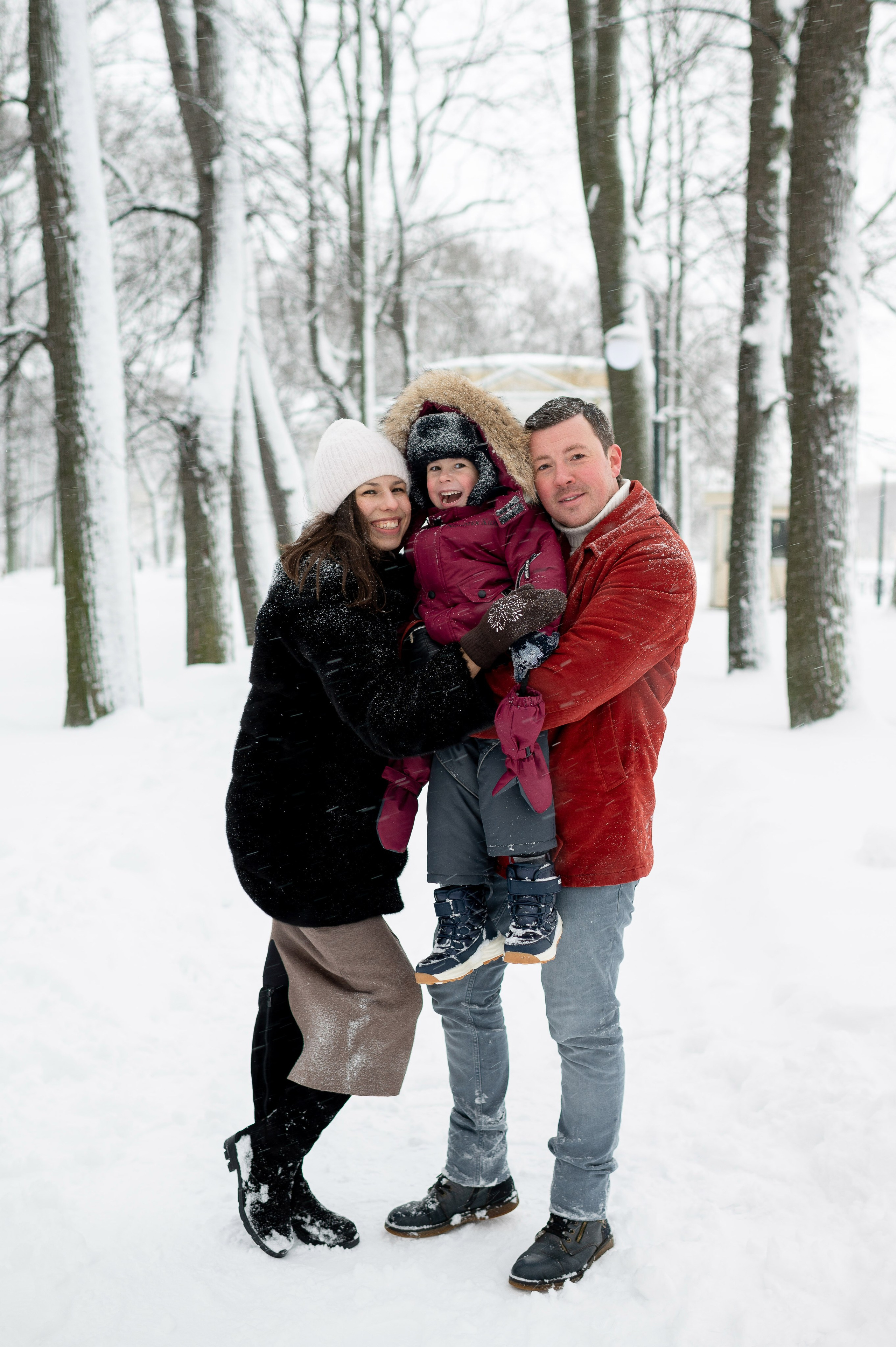 Зимняя прогулка Валерия, Андрей и Егор. Портретный, семейный и свадебный фотограф в Санкт-Петербурге и в Пушкине Ширяев Денис