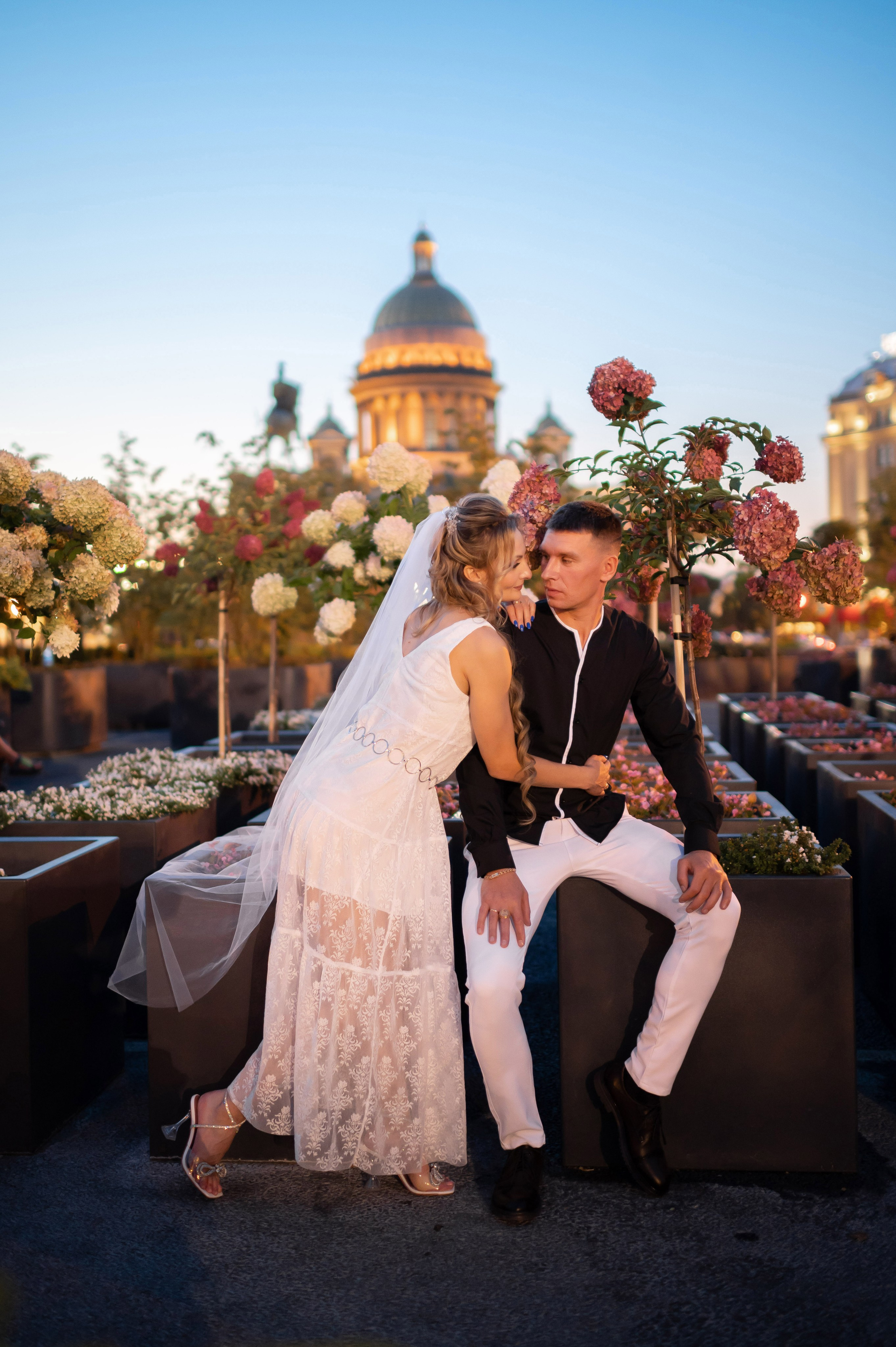 Екатерина и Андрей (свадебная фотосессия в вечернем Петербурге). Портретный, семейный и свадебный фотограф в Санкт-Петербурге и в Пушкине Ширяев Денис