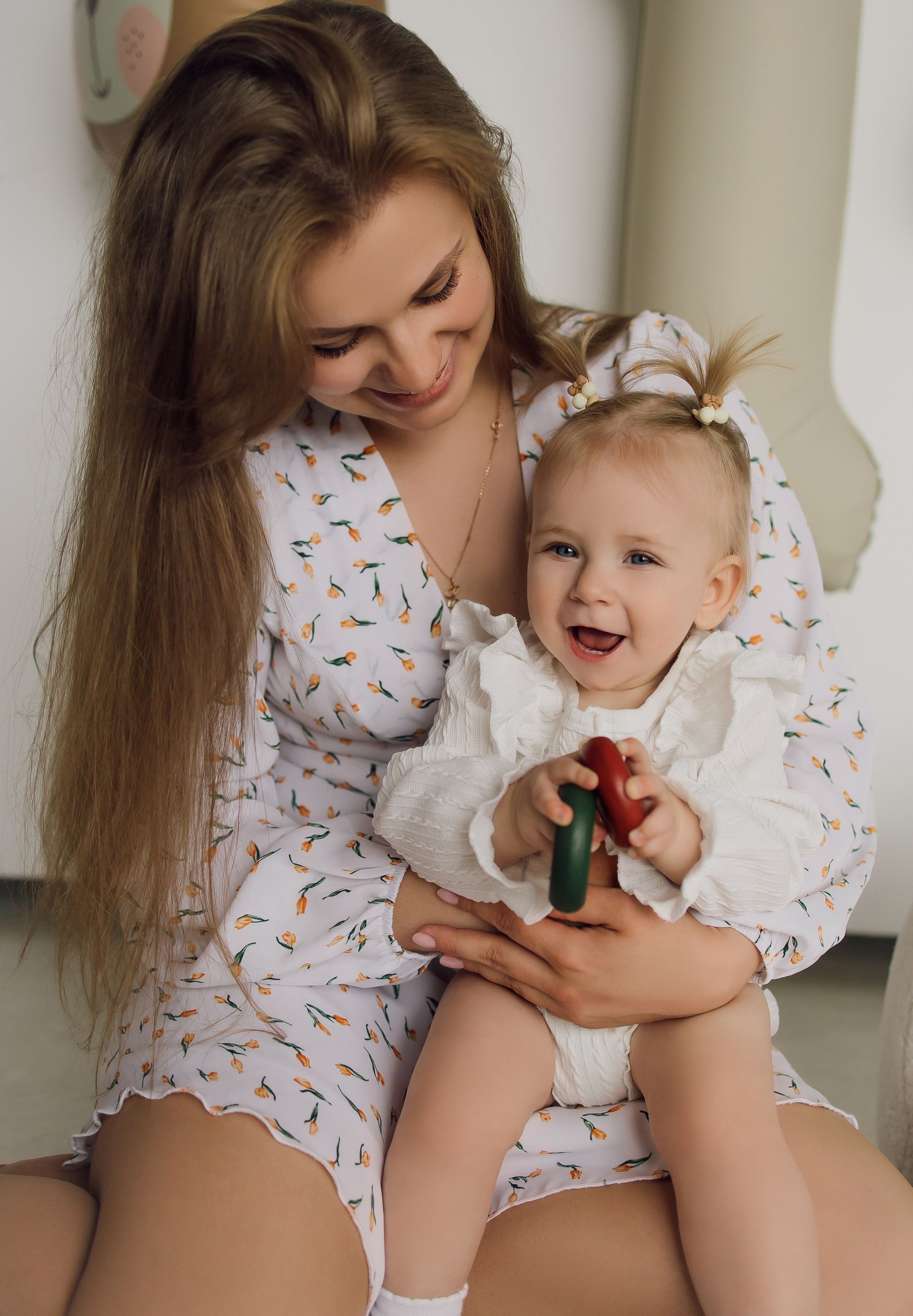 МАлышка Анечка с мамой и папой