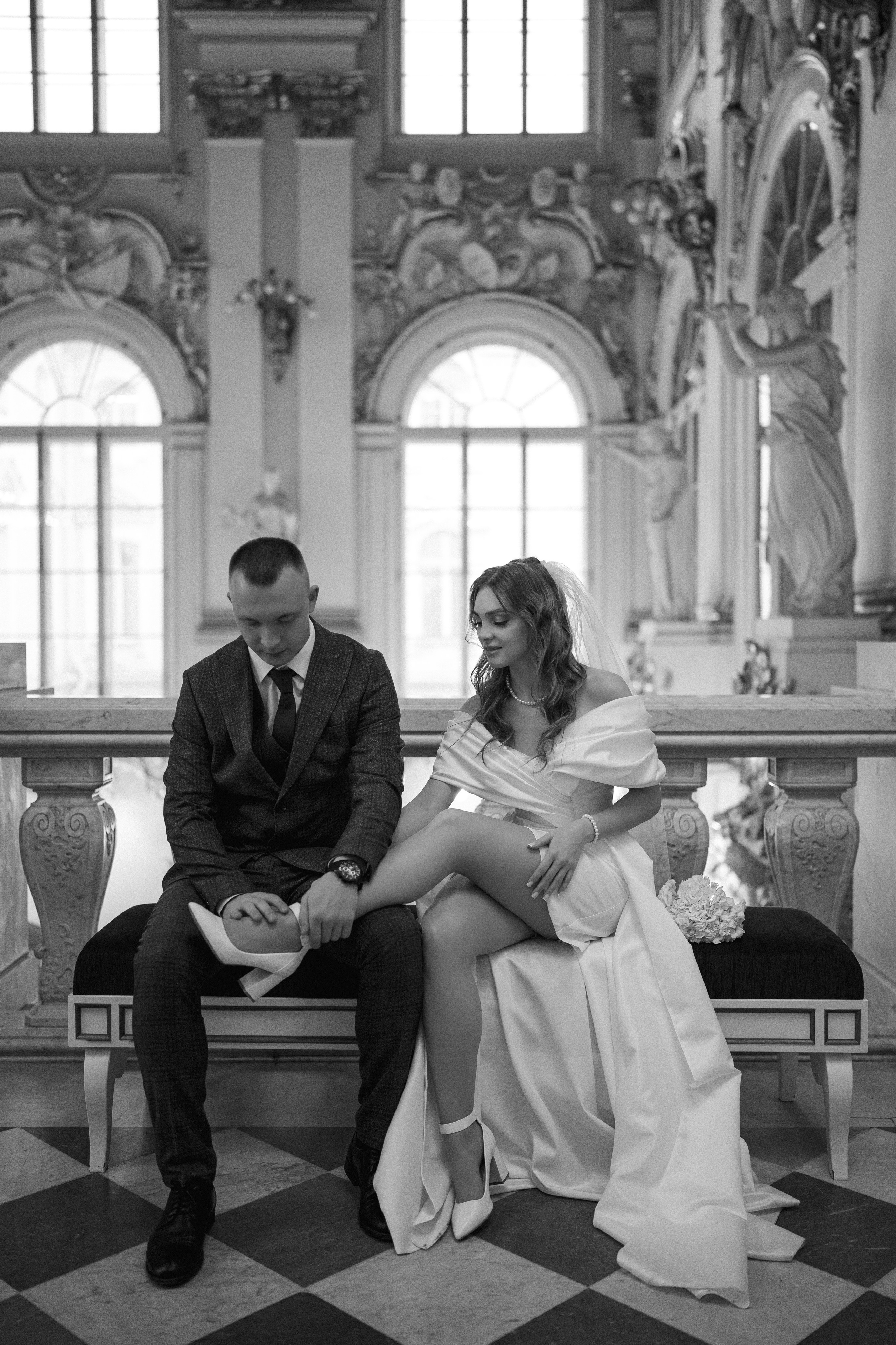 Дмитрий и Кира (Эрмитаж). Свадебный фотограф в Санкт-Петербурге