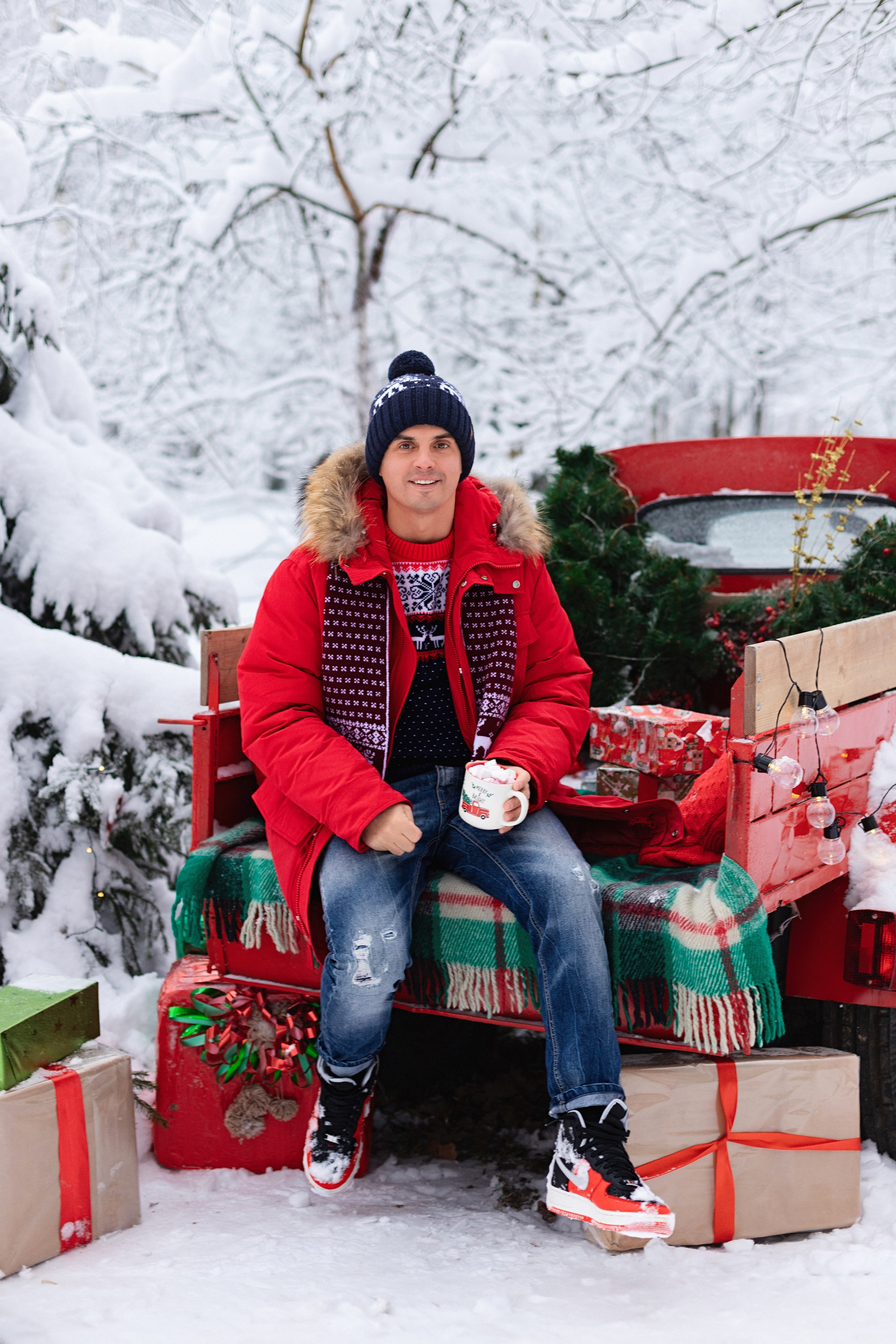 Фотосессия в зимнем лесу для пары. Трубинова Екатерина | Семейный фотограф | Москва