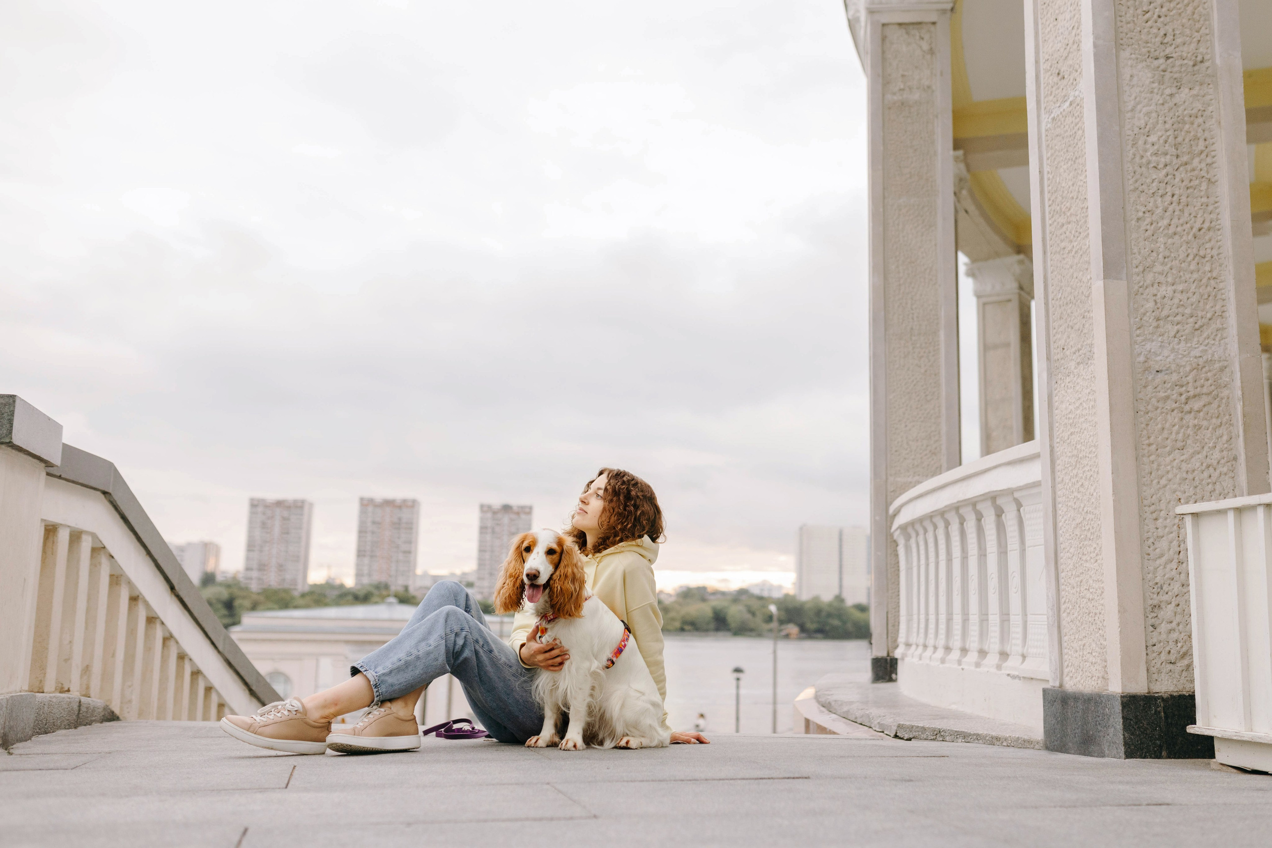 Москва / Мария и спаниель Вега. Фотограф Кузина Вера