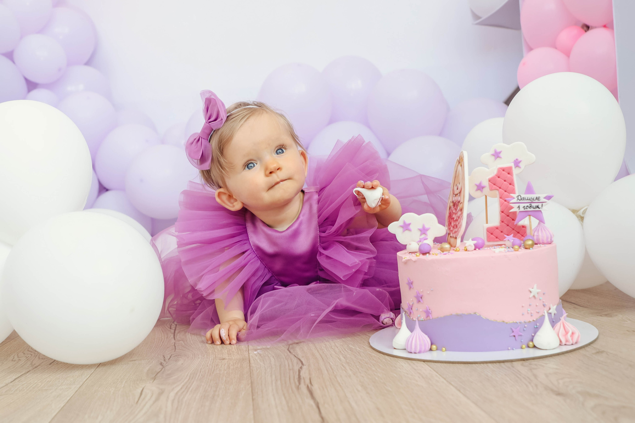 Даша 1 год. Семейный, детский, свадебный фотограф в Москве, Люберцах