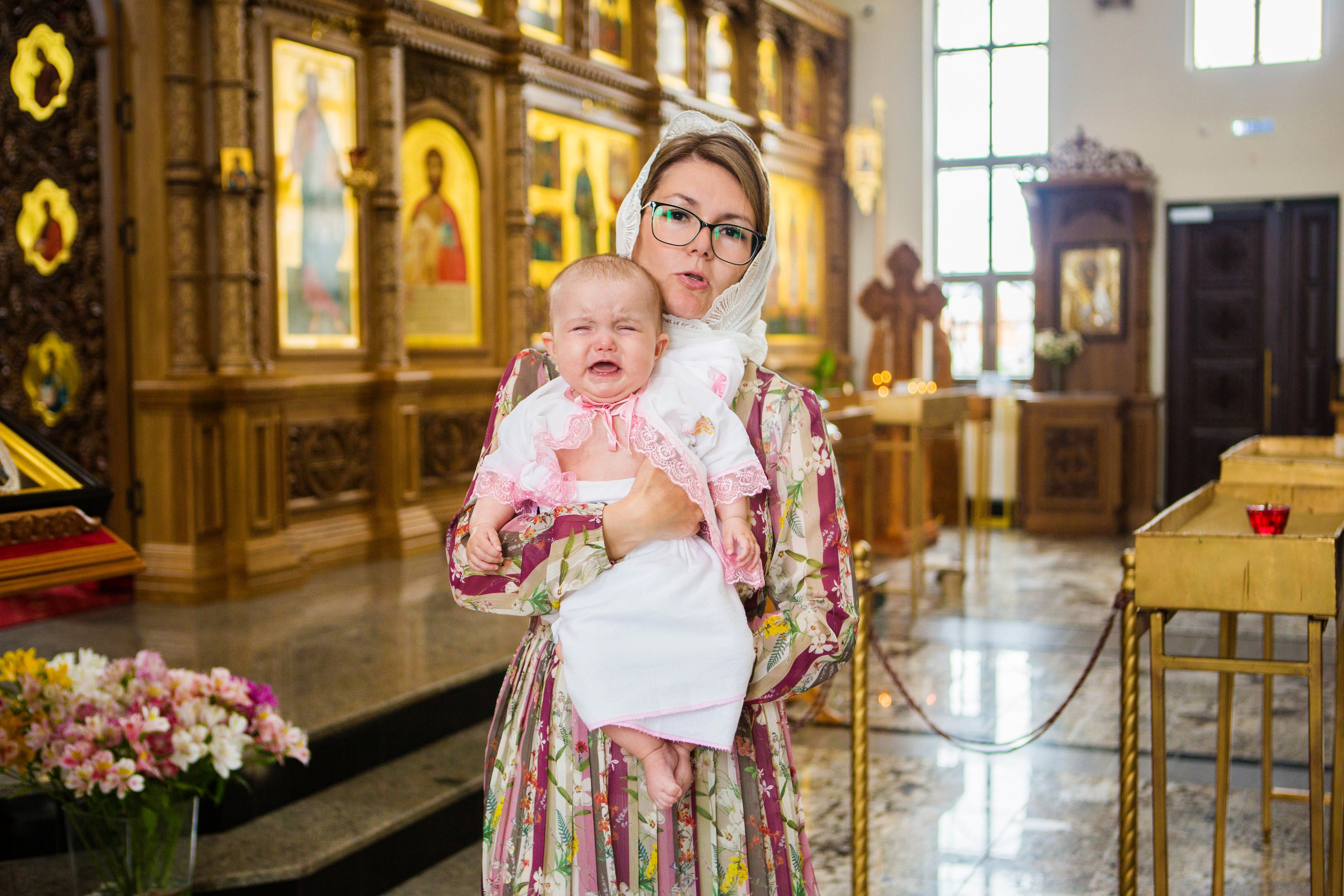 Крещение Софии. Храм Андрея Первозванного. Свадебный семейный и детский фотограф в Краснодаре Карина Федоровская
