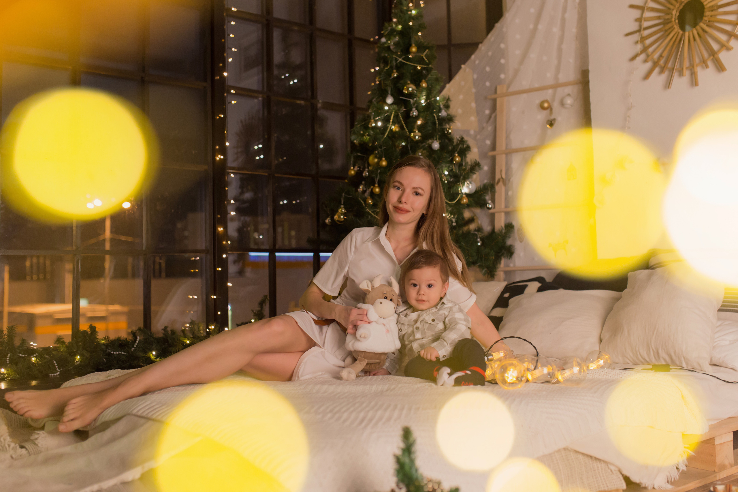 Семейная новогодняя фотосессия в Королеве. Свадебный и семейный фотограф в Калуге Александра Борис