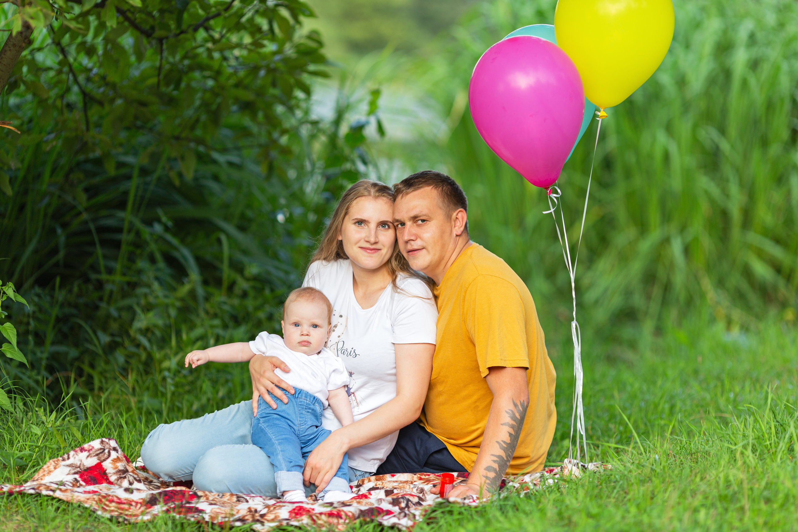 Семейная фотосессия Анны, Антона и Софьи. Свадебный и семейный фотограф в Калуге Александра Борис
