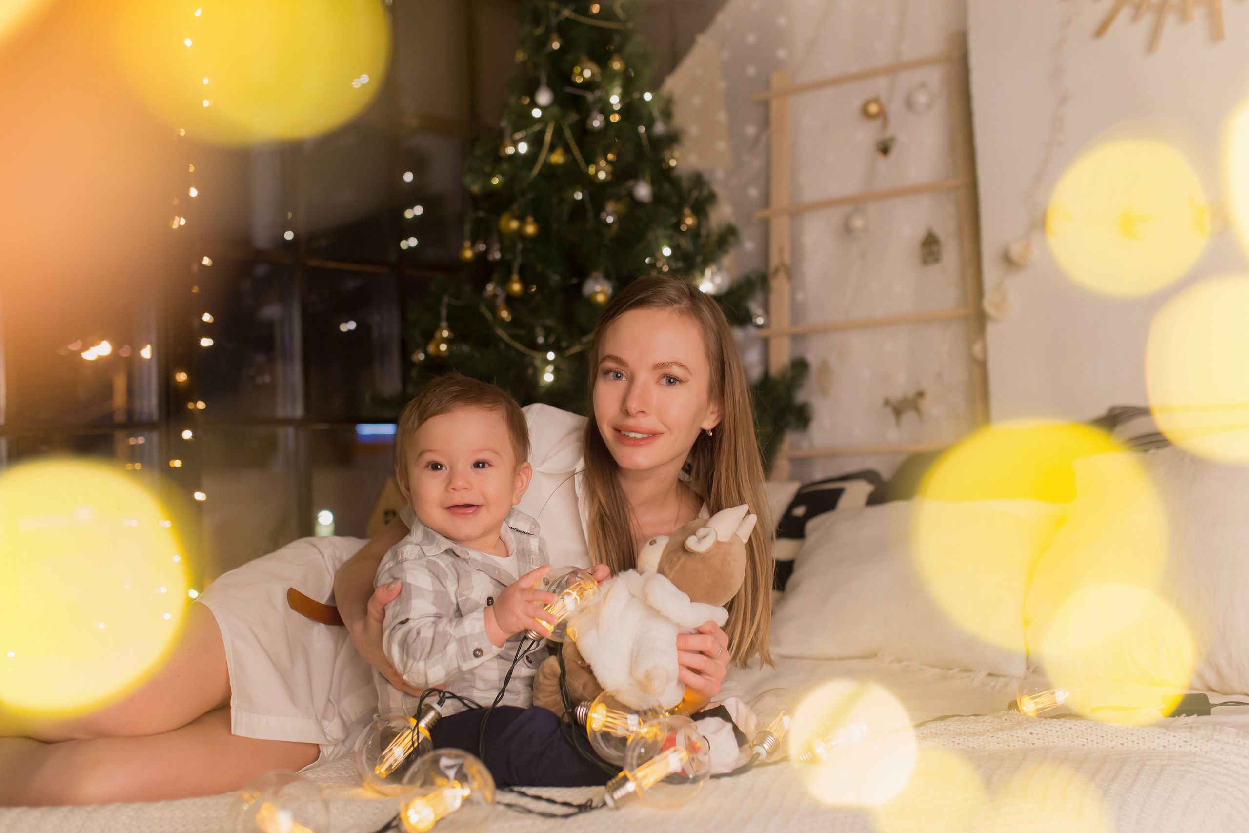 Семейная новогодняя фотосессия в Королеве. Свадебный и семейный фотограф в Калуге Александра Борис