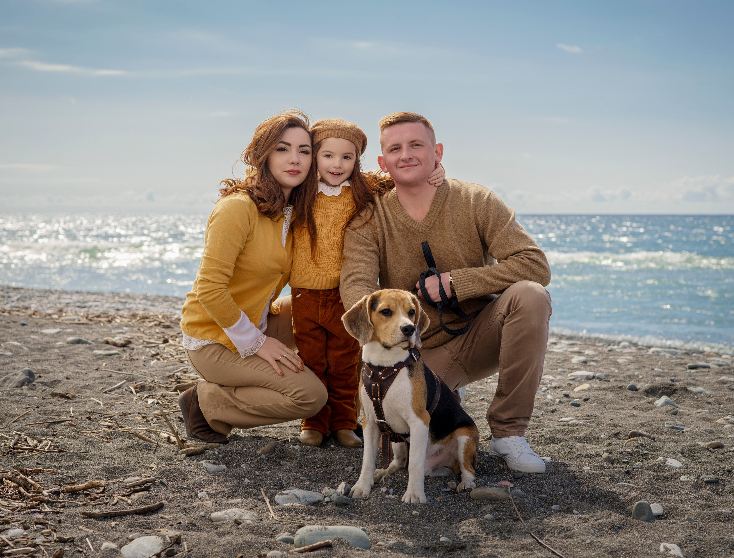 Семья на пляже. Фотограф Сергей Танков