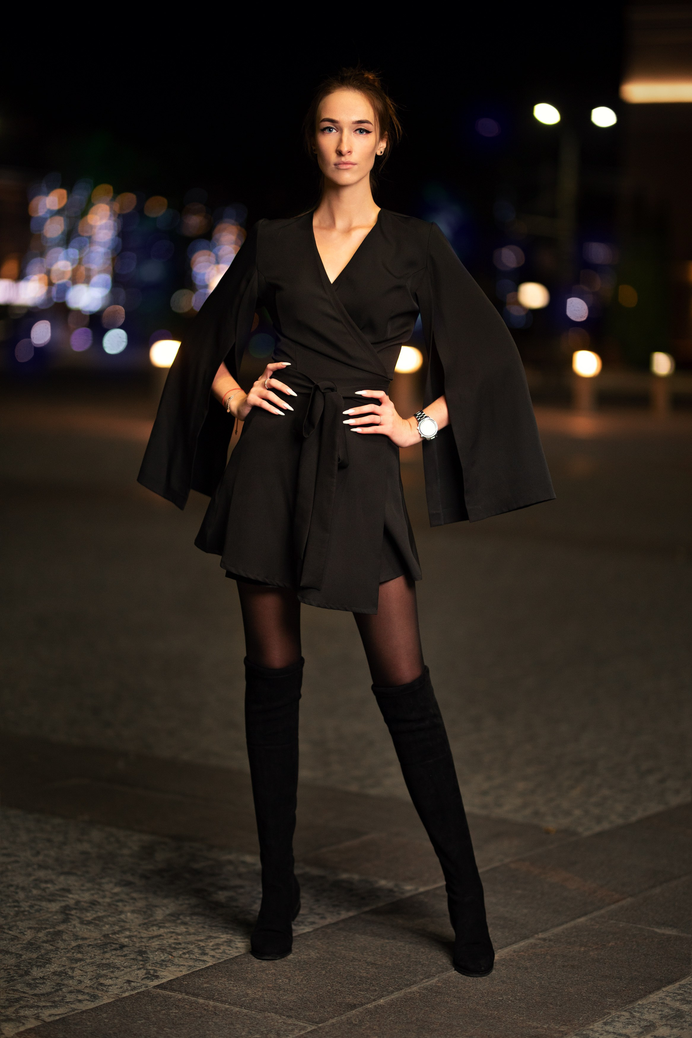 Ночная уличная съемка с Полиной для «себя»