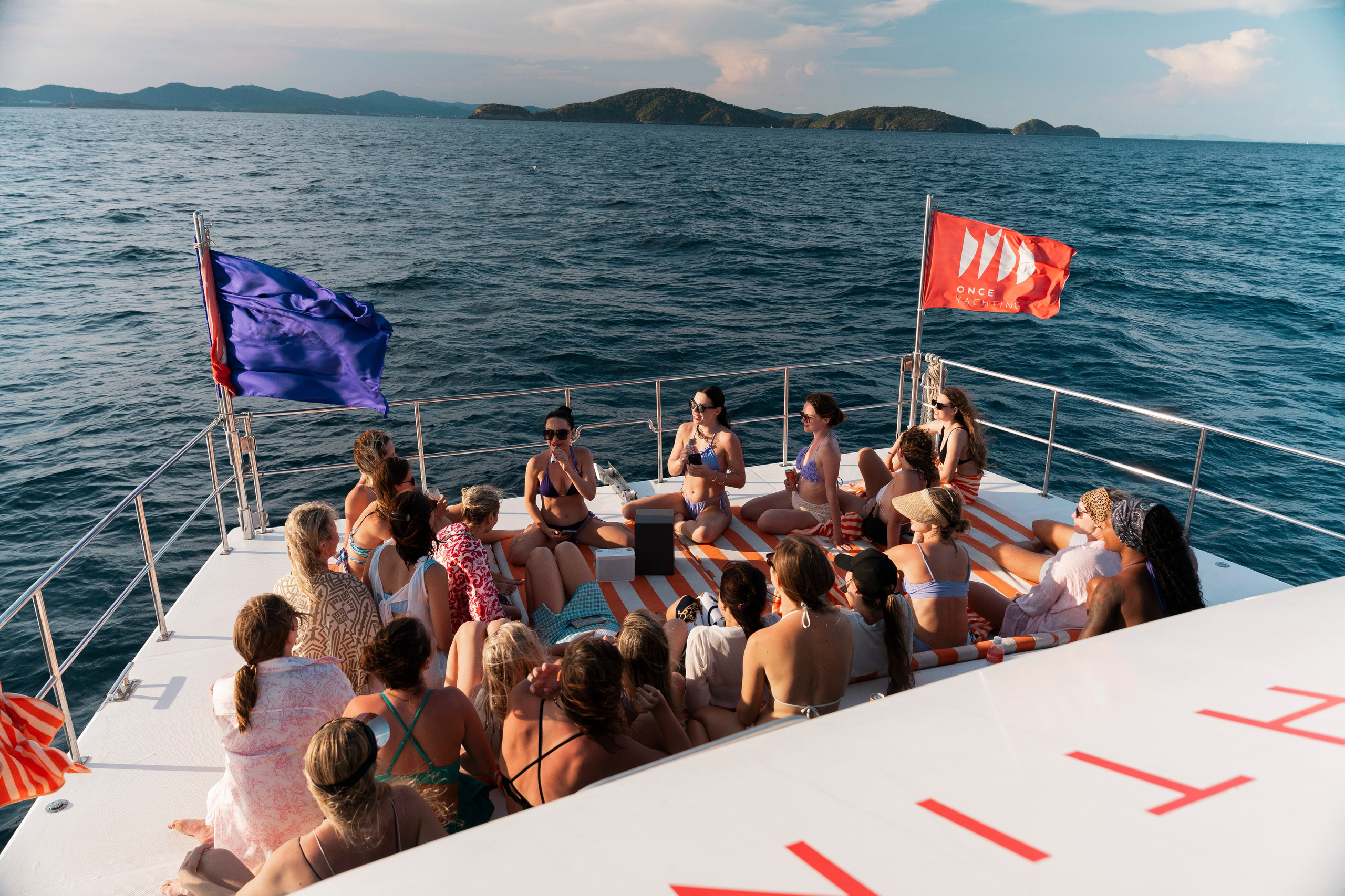 Съемка на яхте