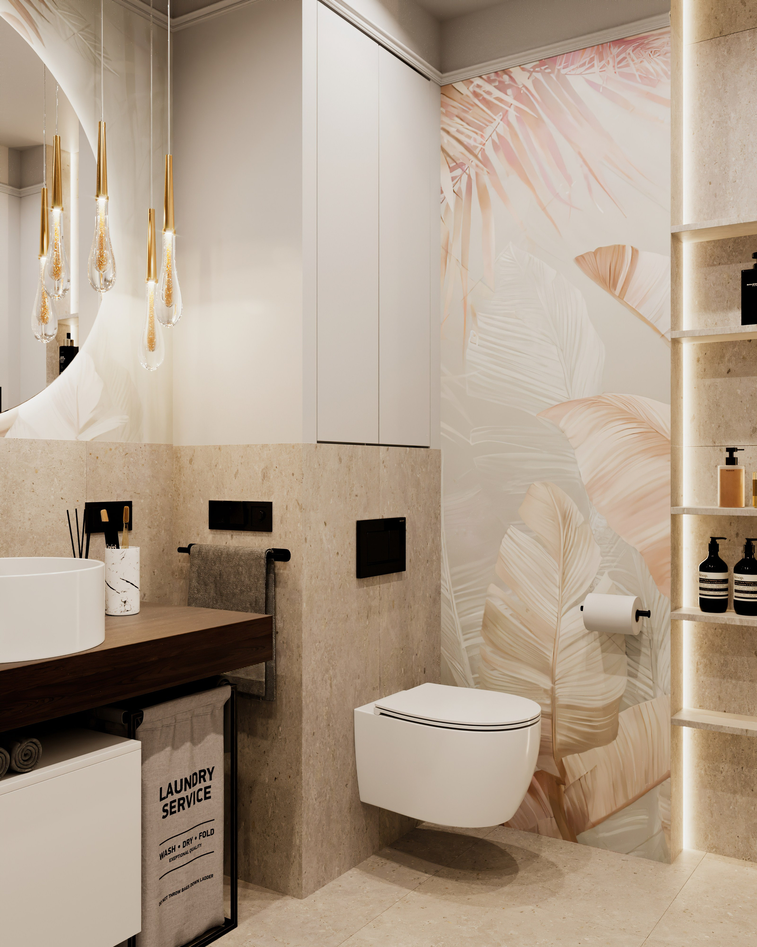 Санузел по проекту Мартыновой Н. и Бородиной Е. Визуализатор Векшина Елена