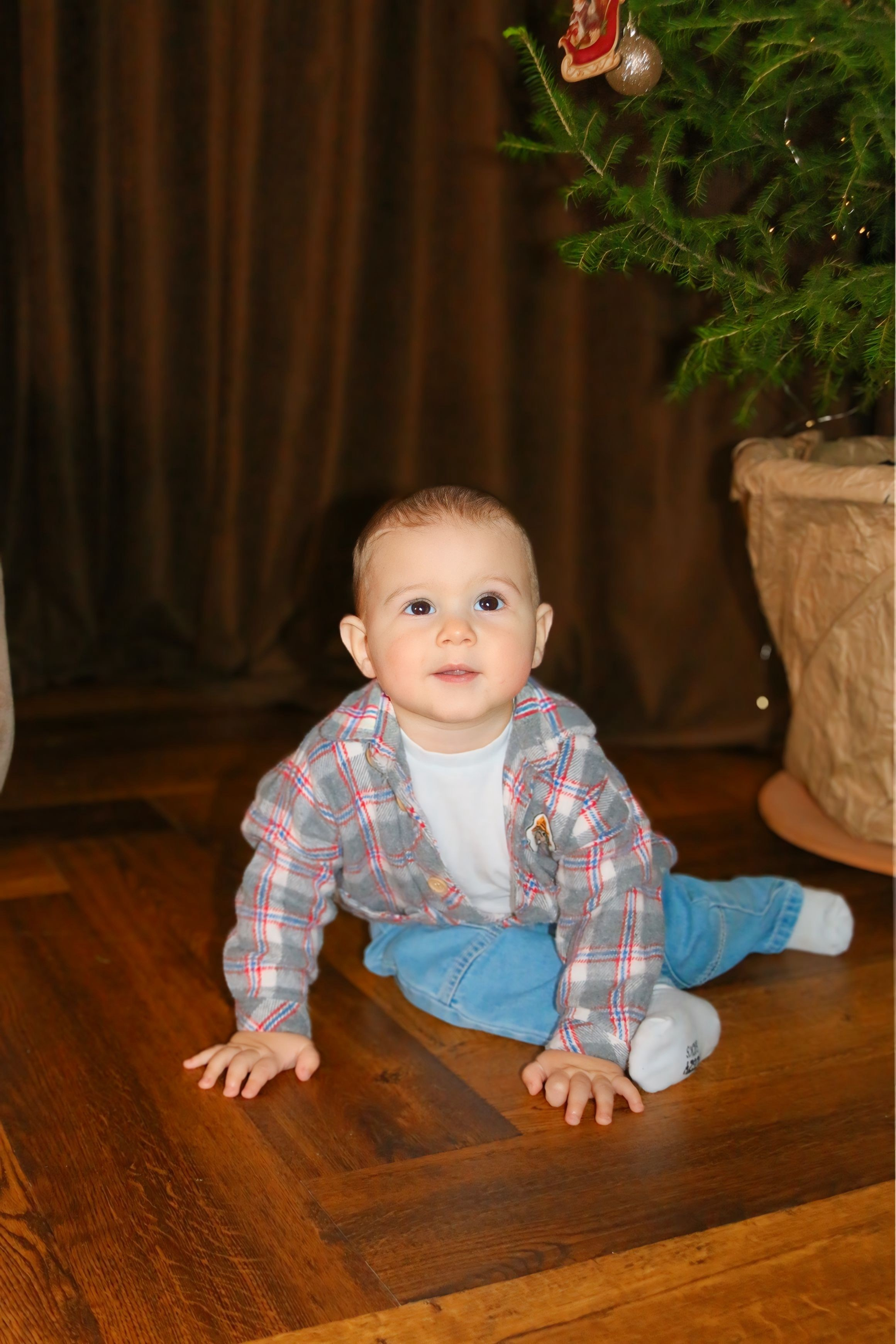 Новогодняя фотосессия мамы с сыном