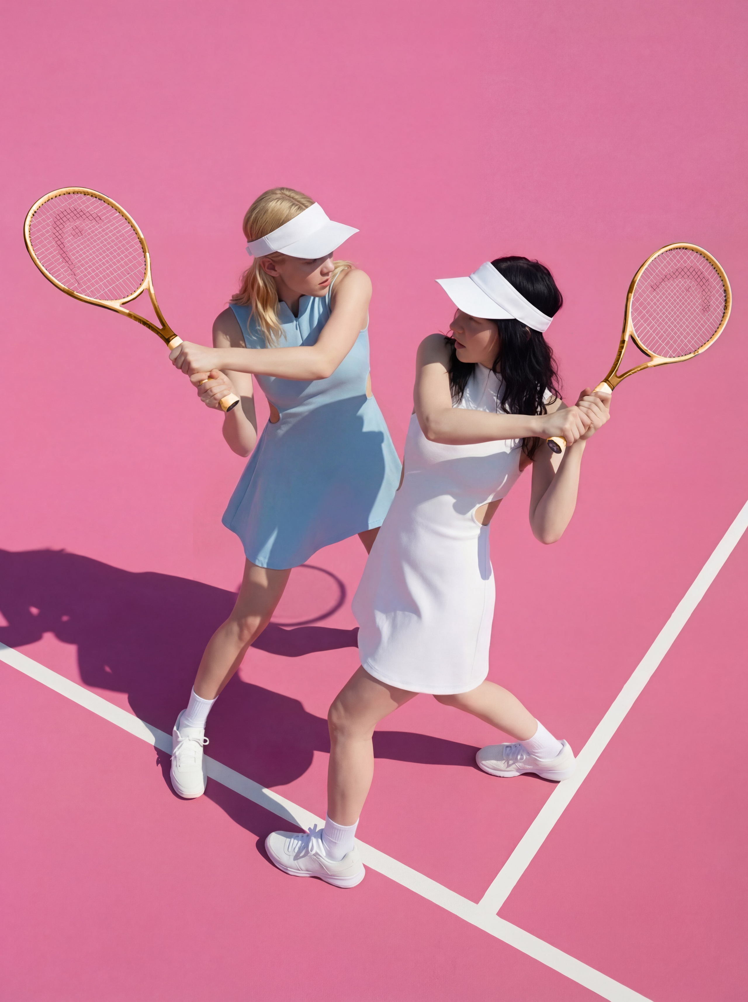 AI имиджевая фотосъёмка — теннисные платья. Фотограф Тула, Женя Смокина. Фотосессии на день рождения