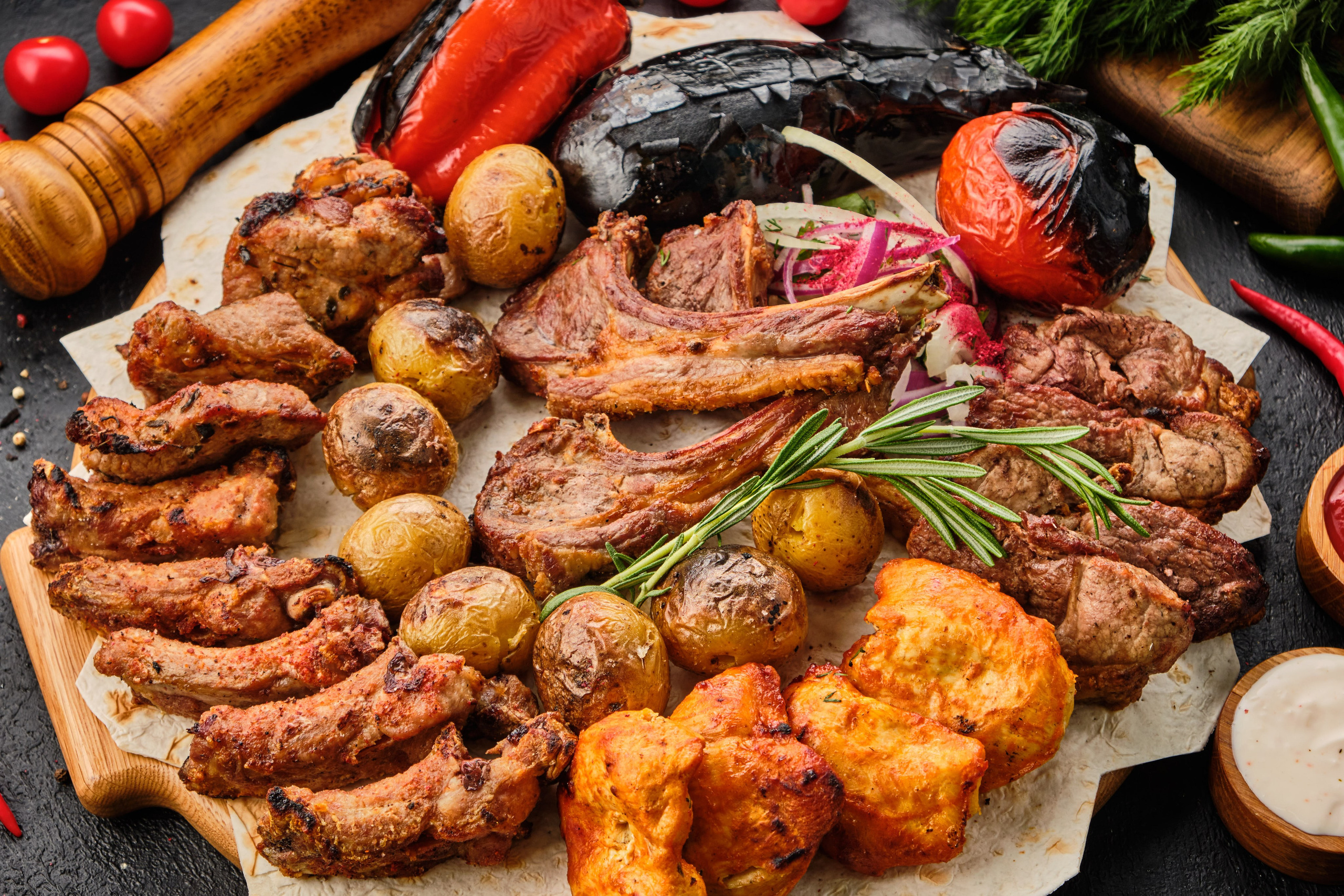 Food Photography of Shashlik for Delivery | Food Photographer Tbilisi. Commercial Photographer Tbilisi | Food & Product Photography | Vitaly Gorbachev