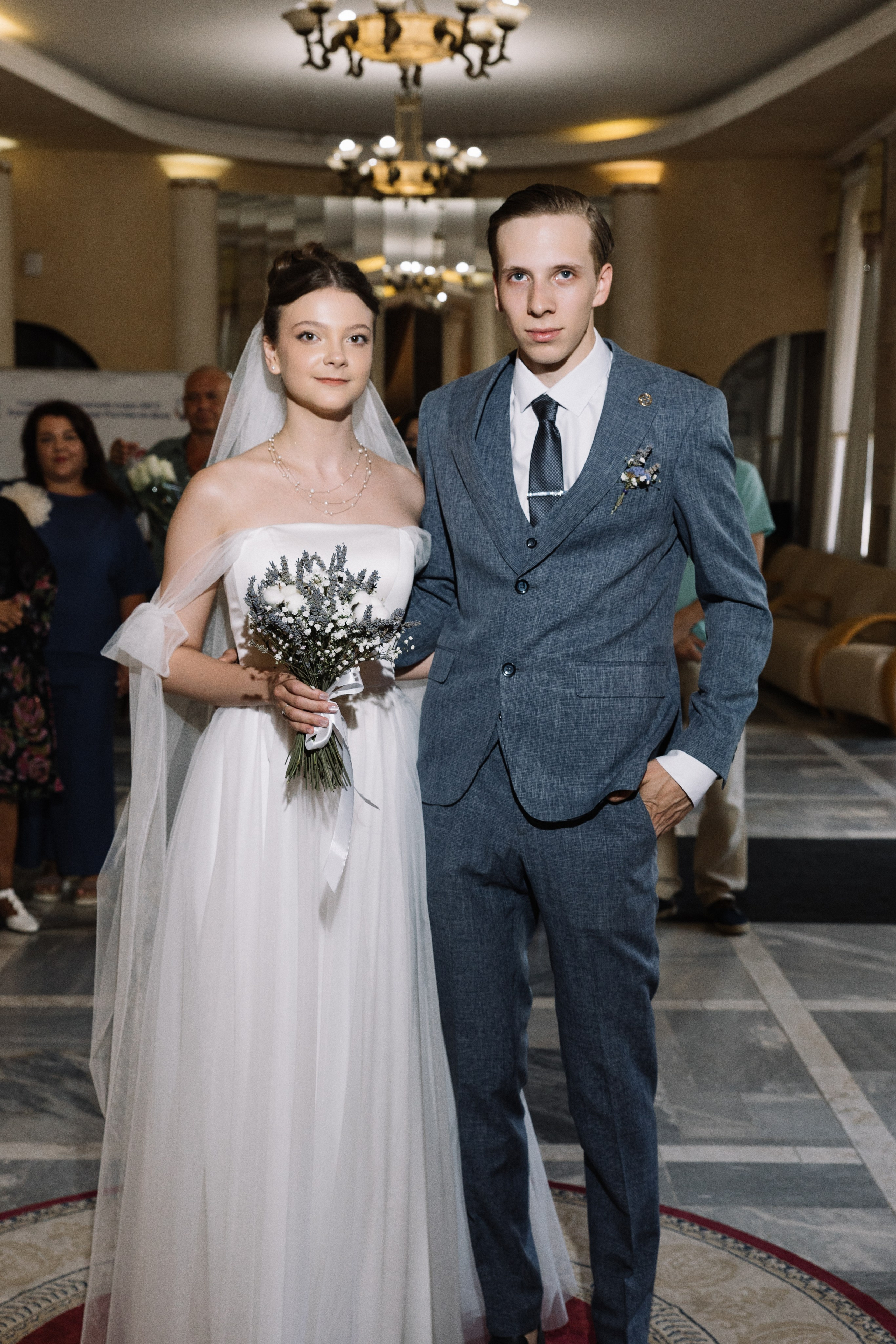 Совместное фото молодоженов перед бракосочетанием