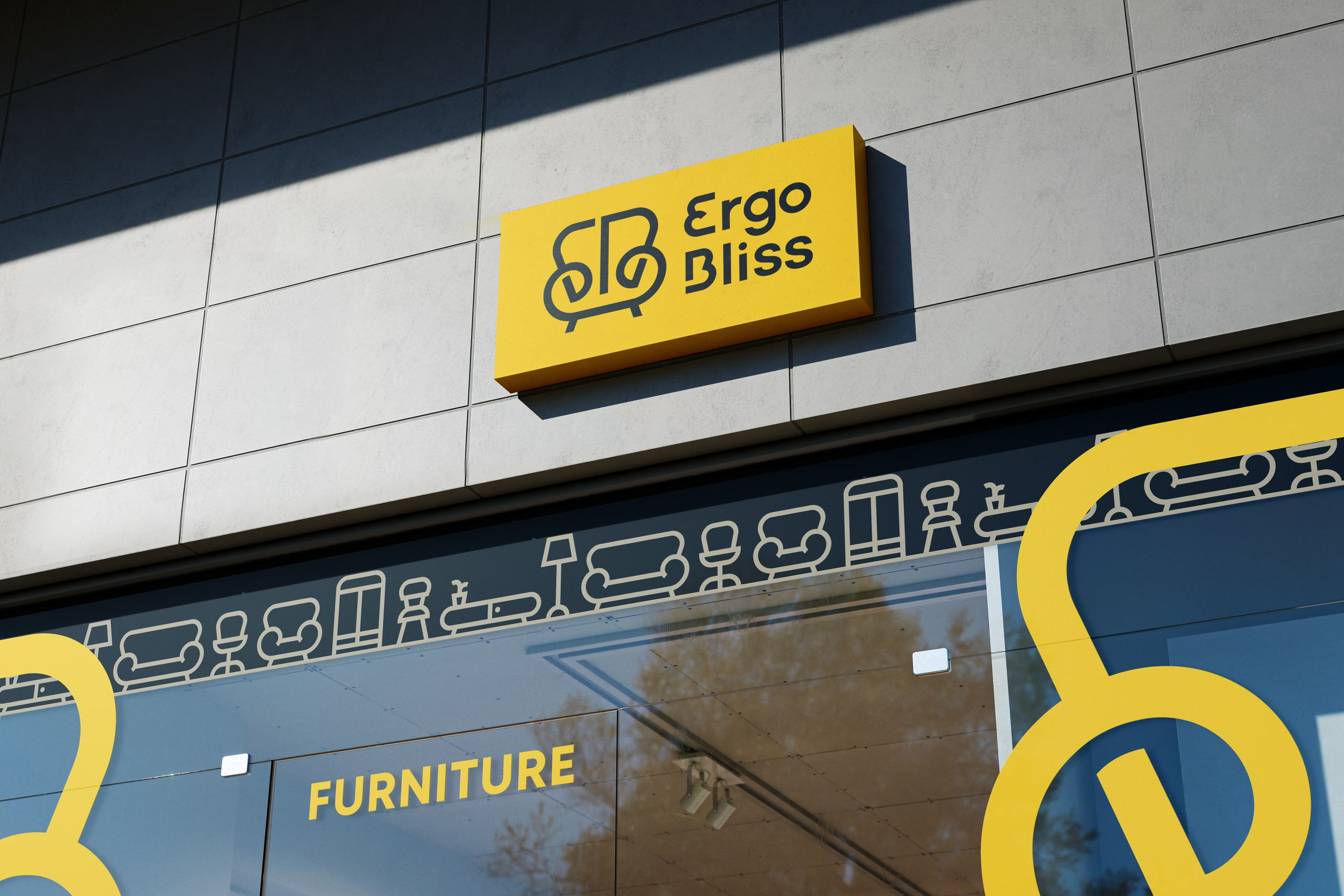 Ergo Bliss | Разработка логотипа и фирменного стиля для производителя мебели. Графический дизайнер Роман Грек