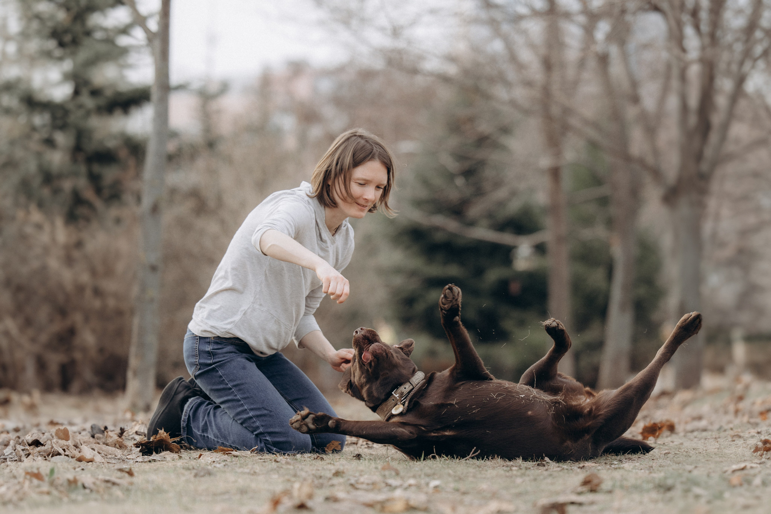 Наталия и Пальма в парке. Фотограф анималист в Казани Алина Сулейманова. Фотограф животных