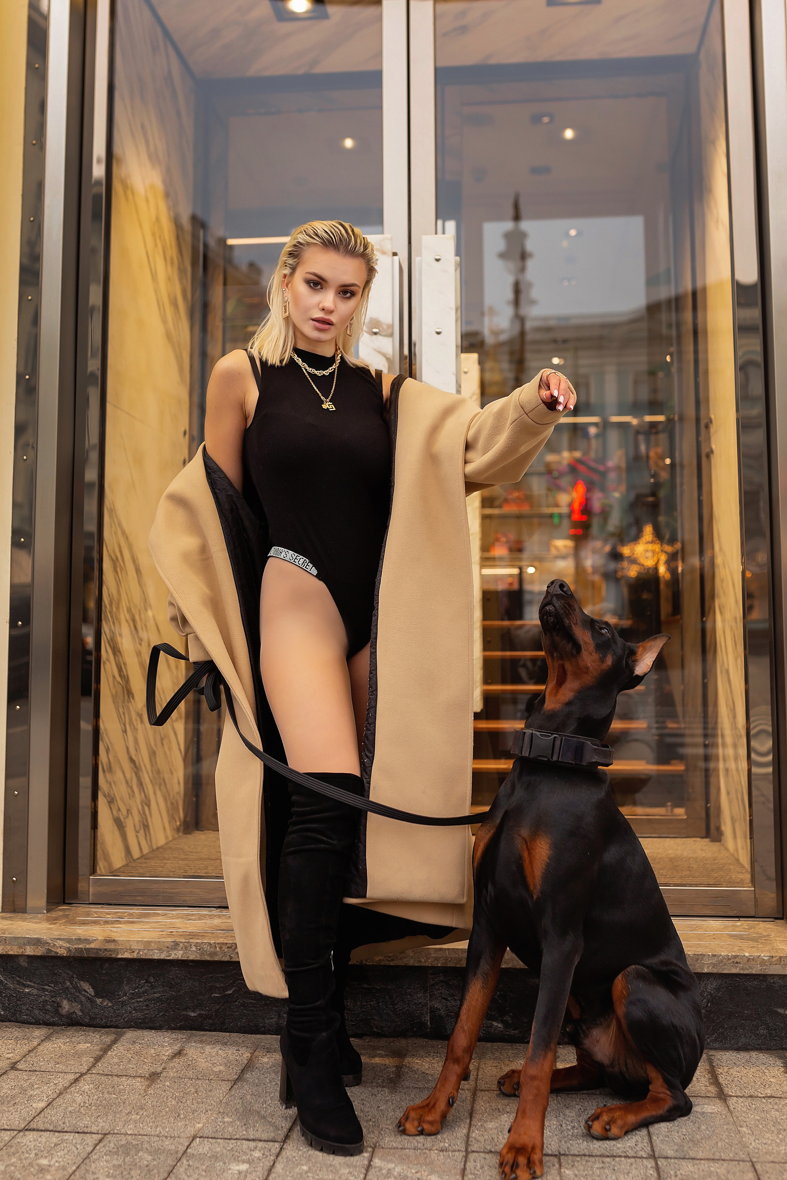 Ника и доберман. Фотограф в Москве Ксения Мокрушина | Brand & Women photographer