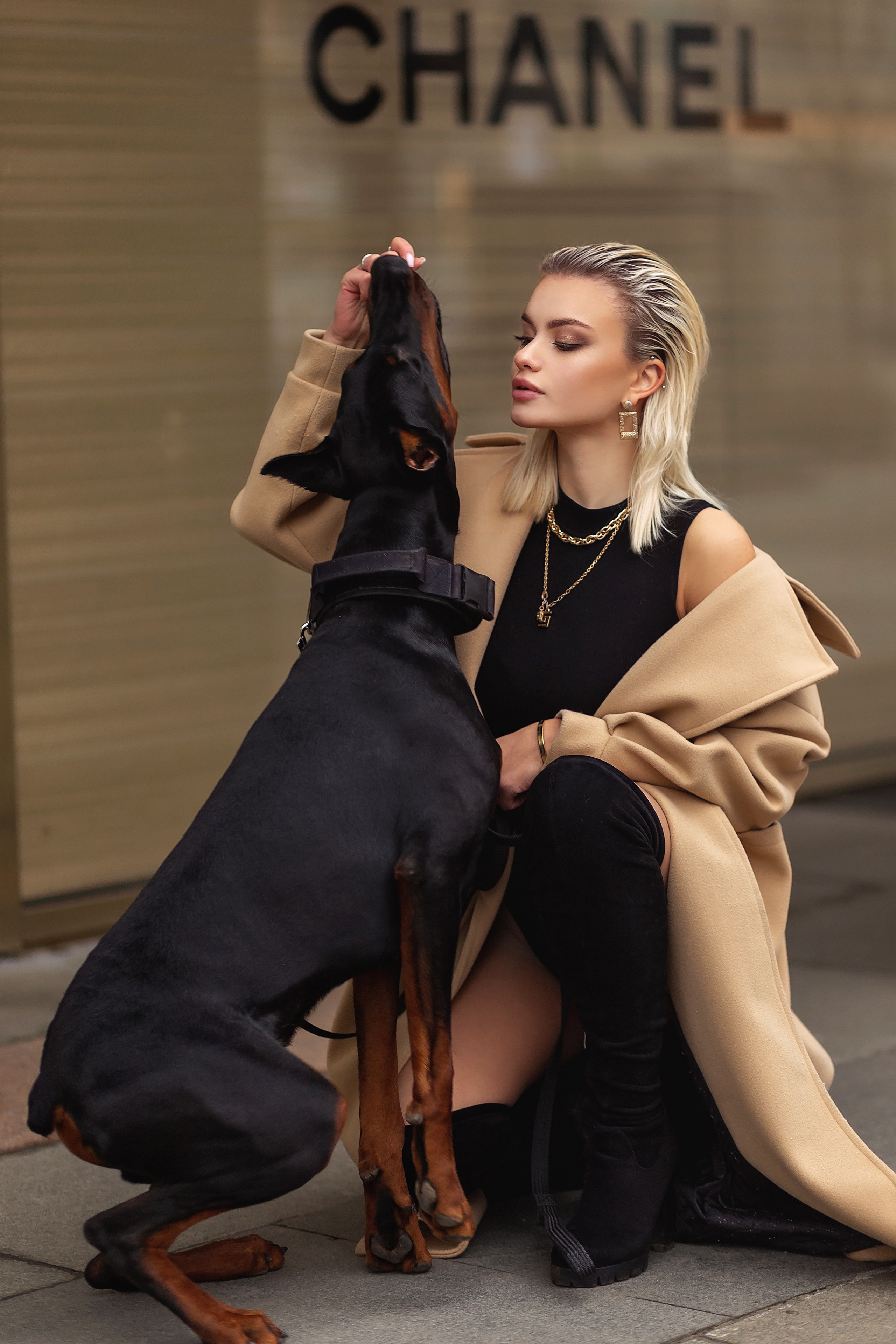 Ника и доберман. Фотограф в Москве Ксения Мокрушина | Brand & Women photographer