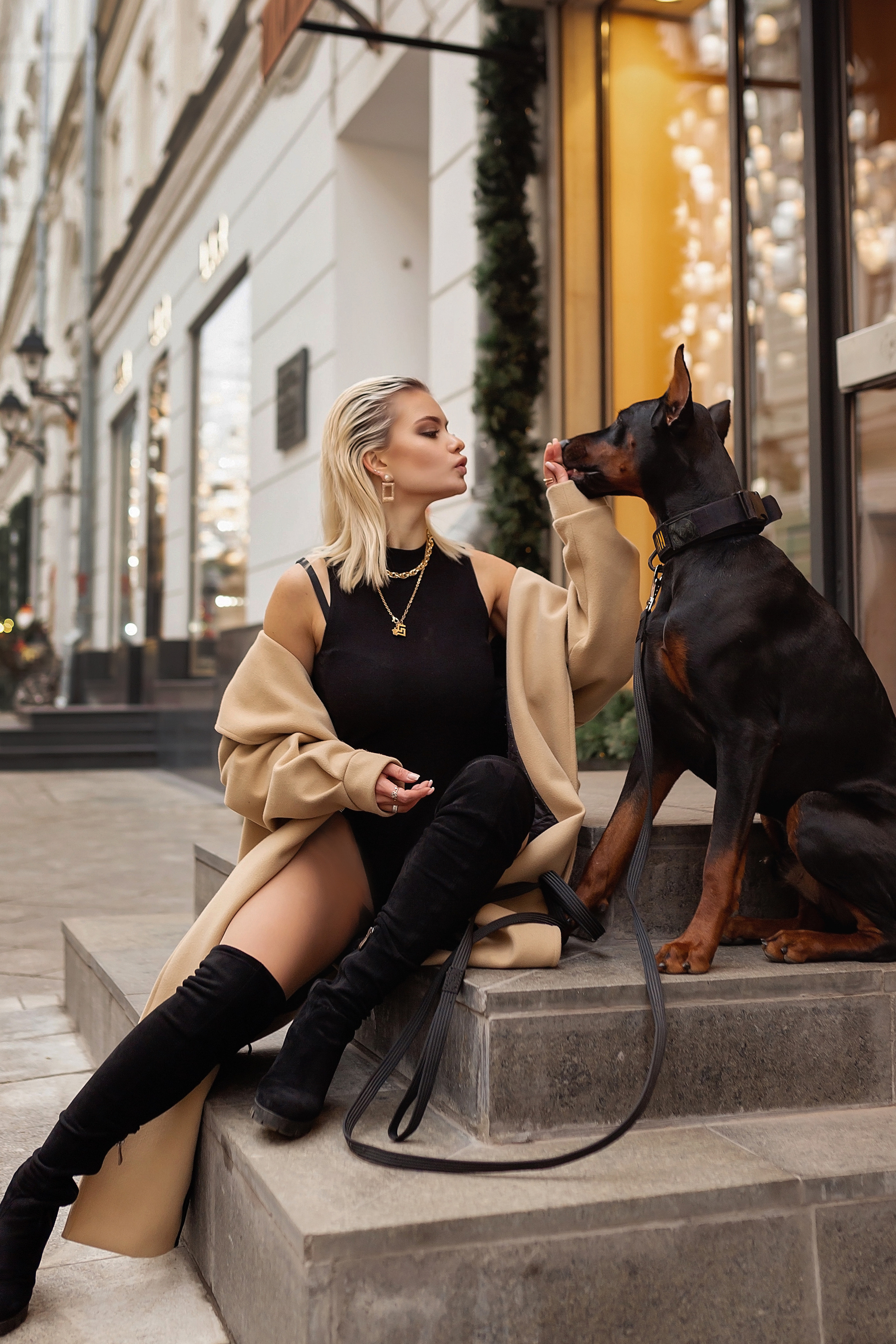 Ника и доберман. Фотограф в Москве Ксения Мокрушина | Brand & Women photographer