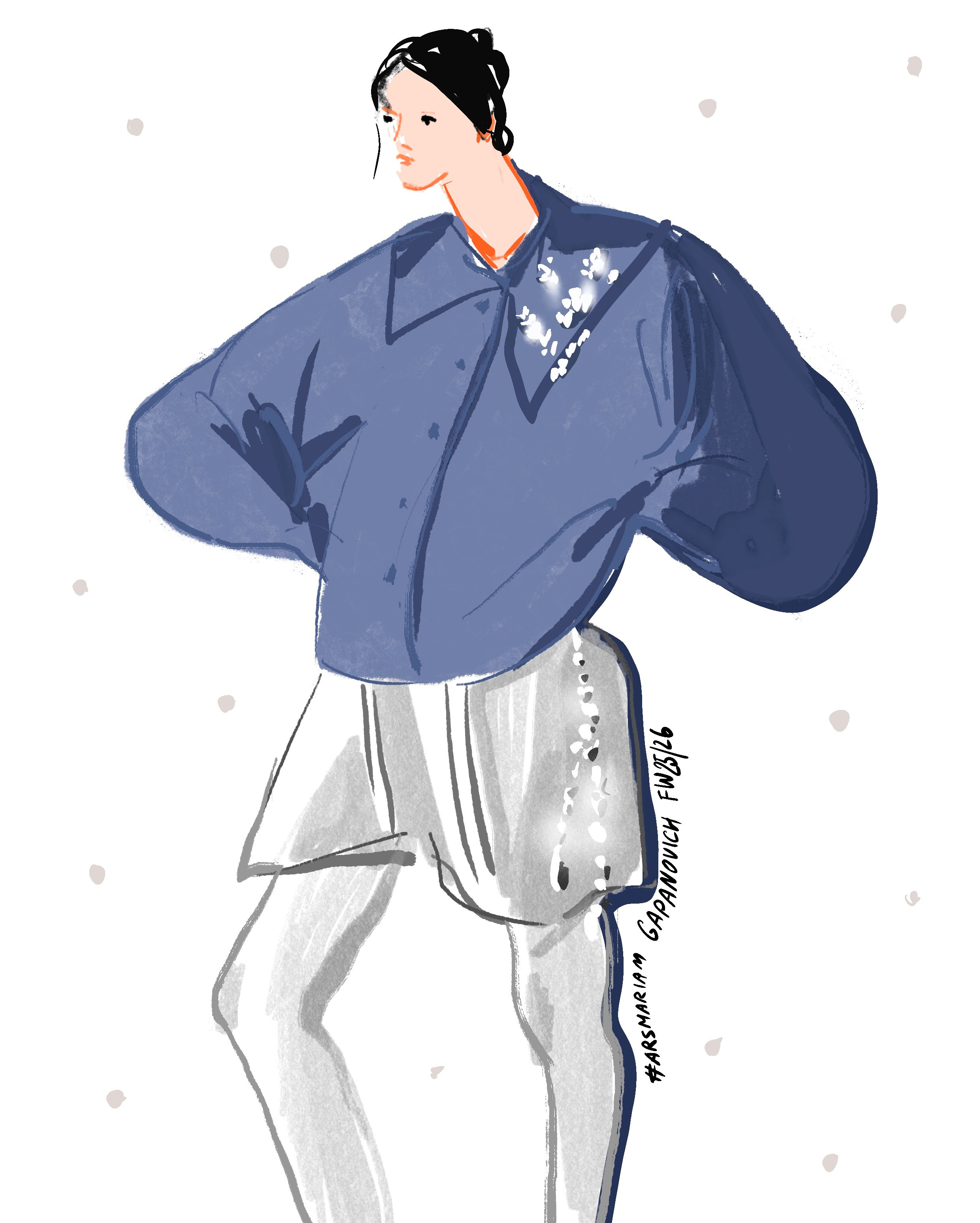 GAPANOVICH FW 25/26. Фэшн иллюстратор из Москвы Власенко Мария