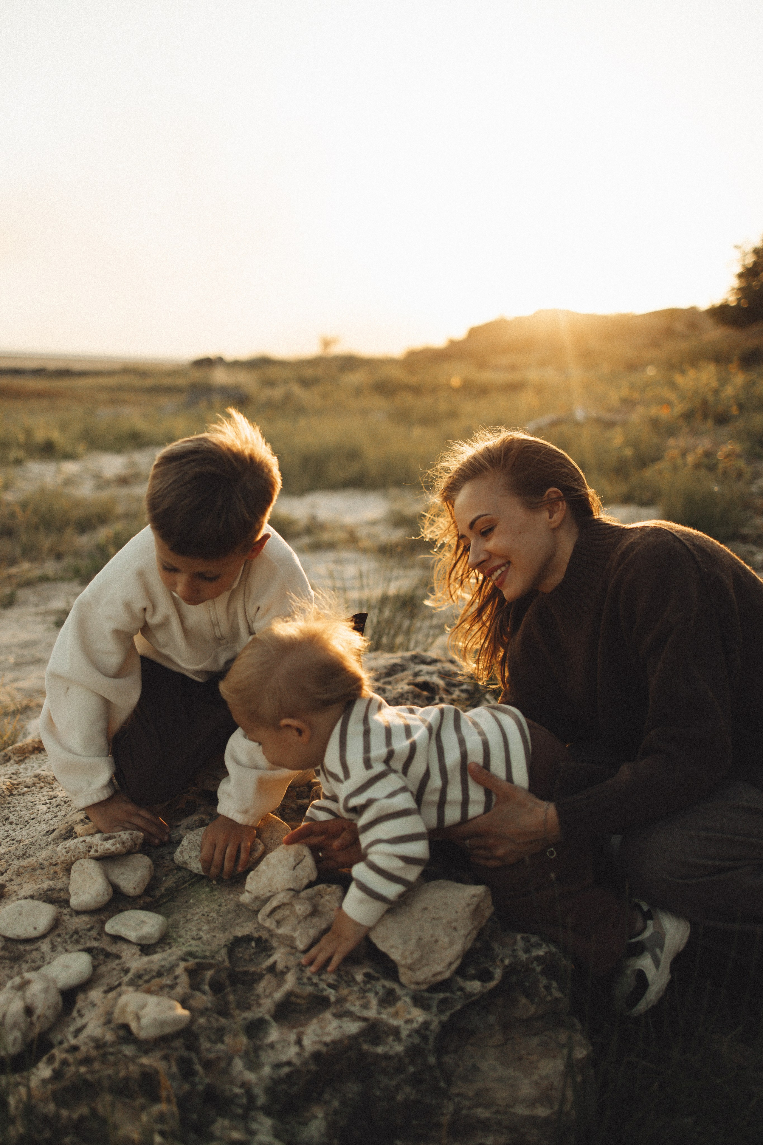 Семейная история, закат в Мержаново. Семейный и детский фотограф, таганрог, ростов-на-дону