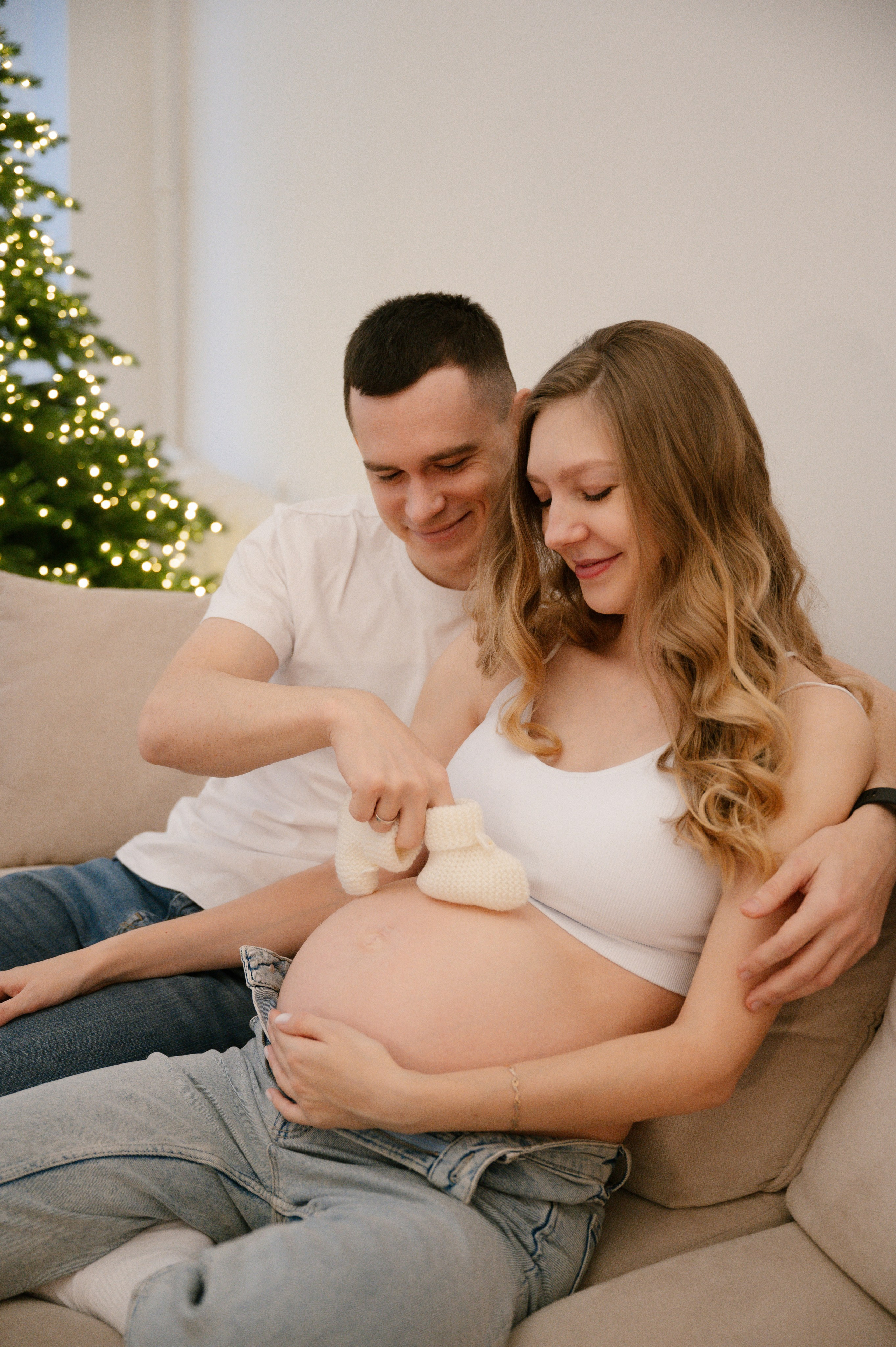 Ожидание чуда Юля Влад Новый год. Фотограф Алёна Мил