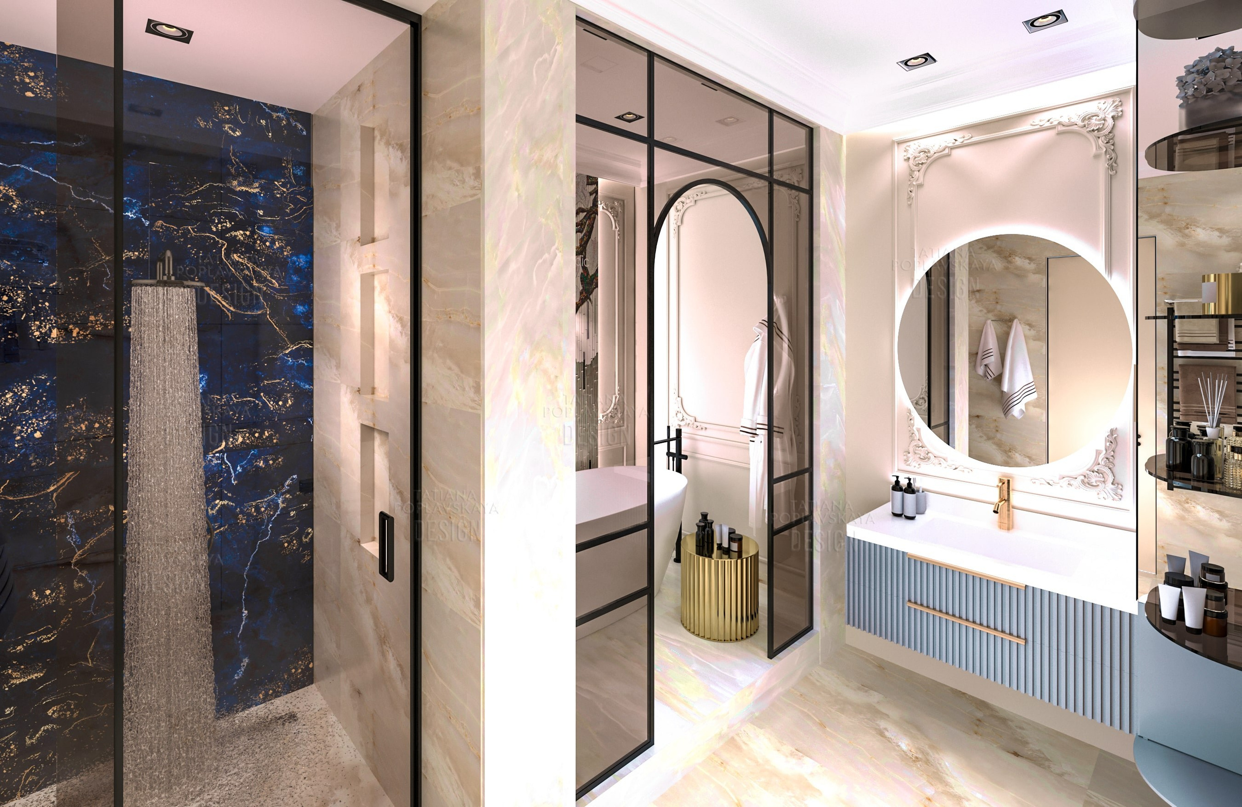 Дизайн квартиры Сочи в стиле современной классики. Интерьерный дизайнер в Сочи Поплавская Татьяна. Проектирование интерьеров и организация процесса ремонта