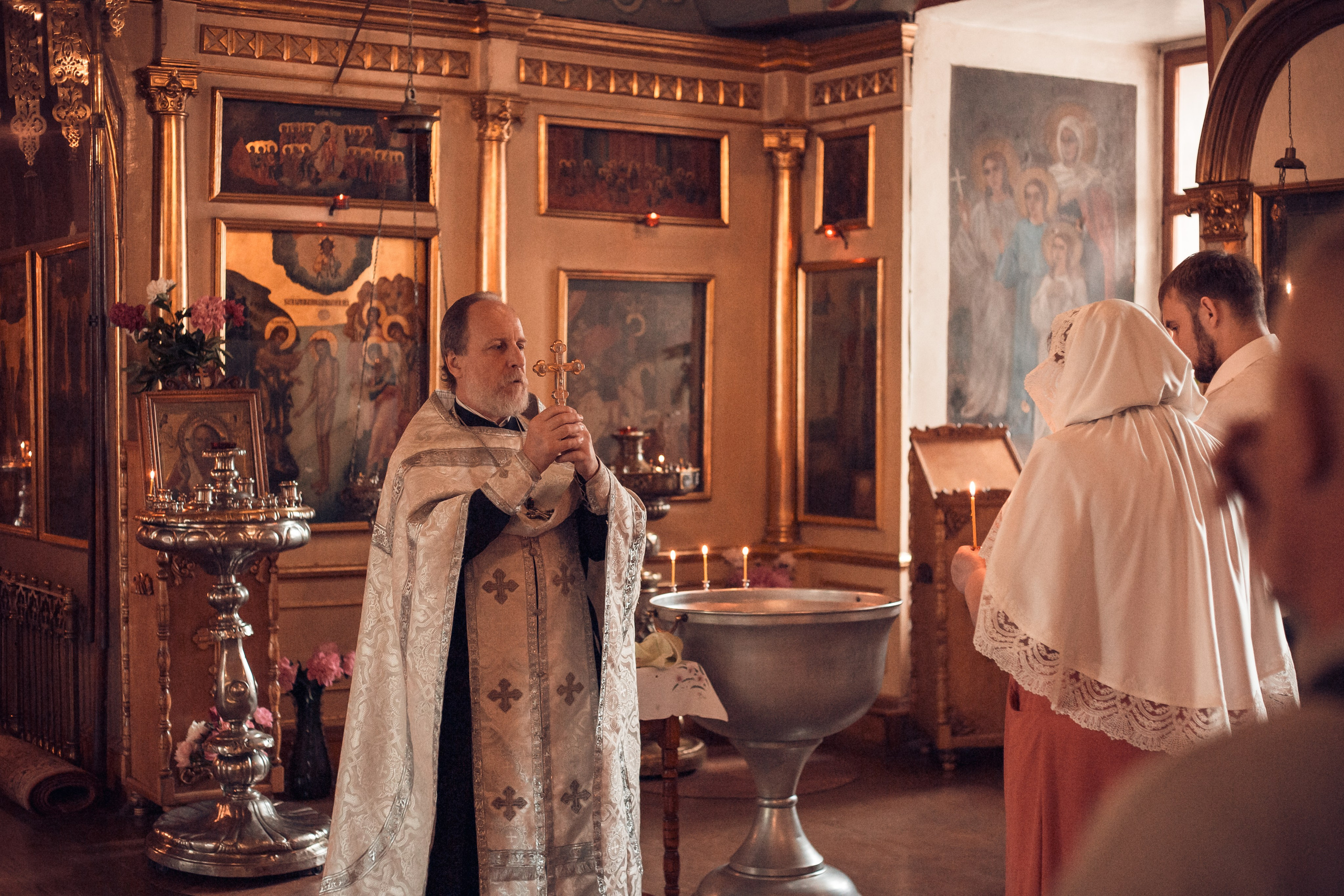 Крещение Артемия в Георгиевской церкви Калуги