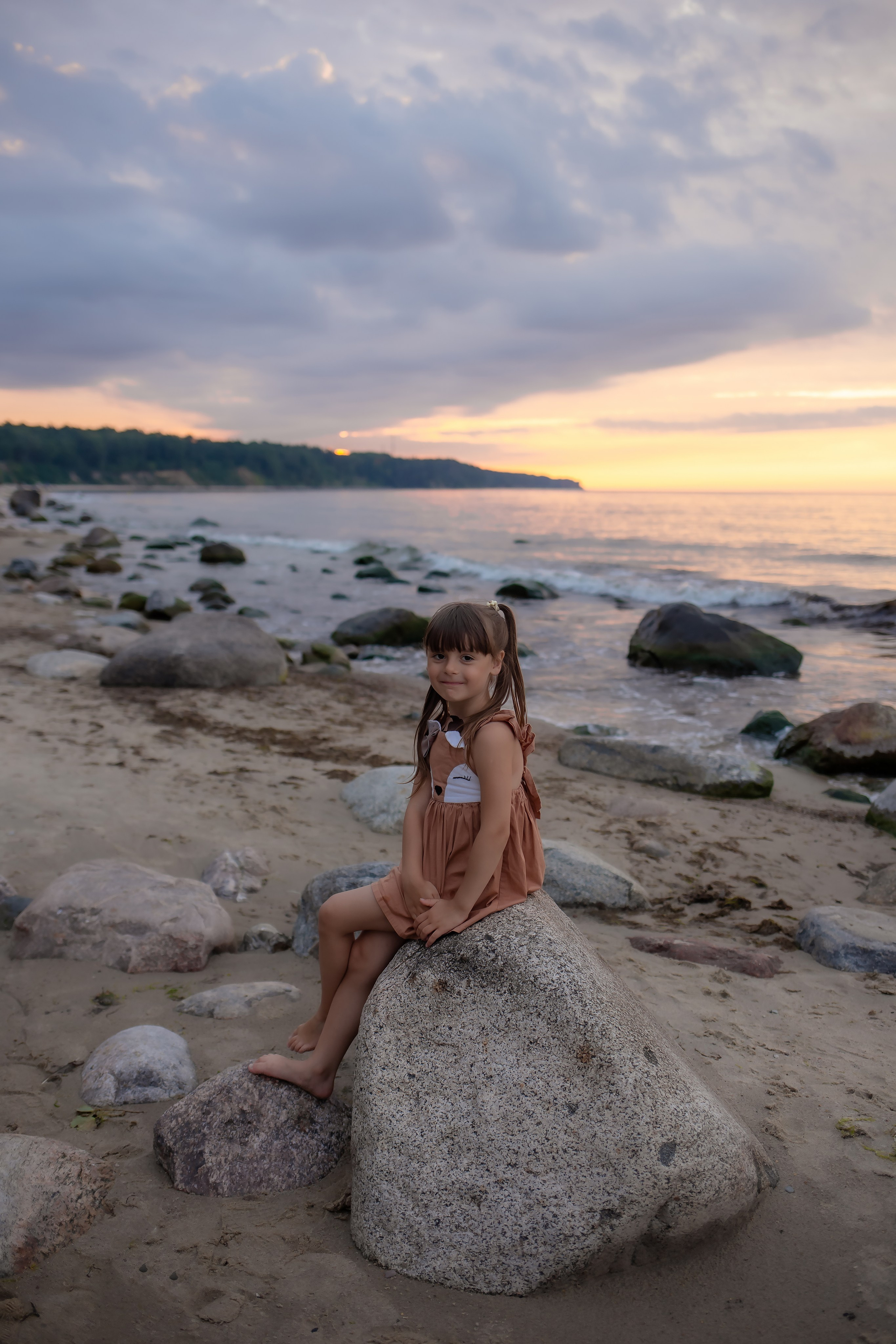 Есеня, Леня и Аня. Закат в Куликово. Фотограф в Калининграде Решетникова Алина