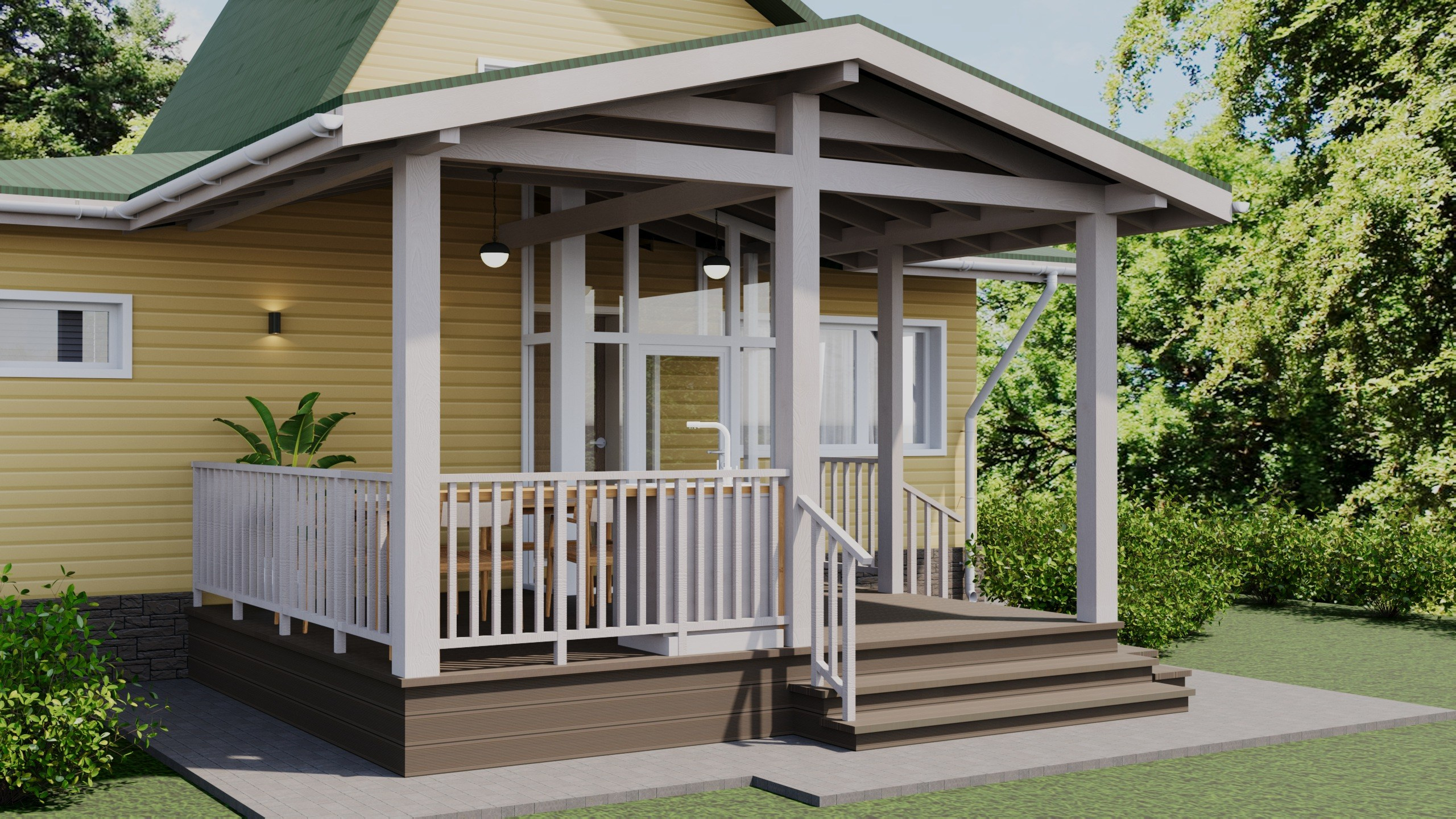 Дача (пристрой). ПРОЕКТИРОВАНИЕ ИНТЕРЬЕРОВ И АРХИТЕКТУРНЫХ РЕШЕНИЙ В СТУДИИ SHELOFAST DESIGN