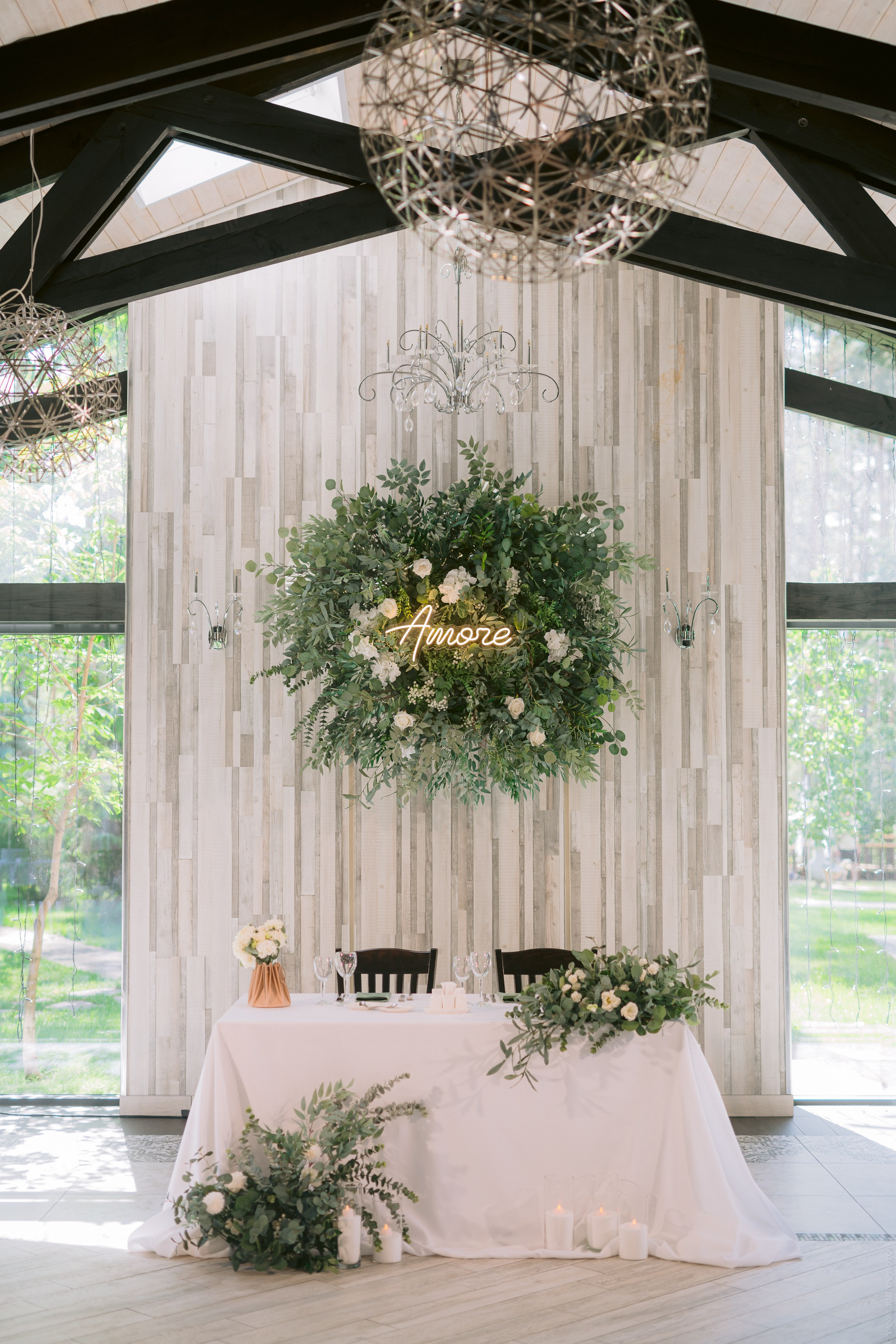 свадебный декор, природные декорации, свадебное оформление 