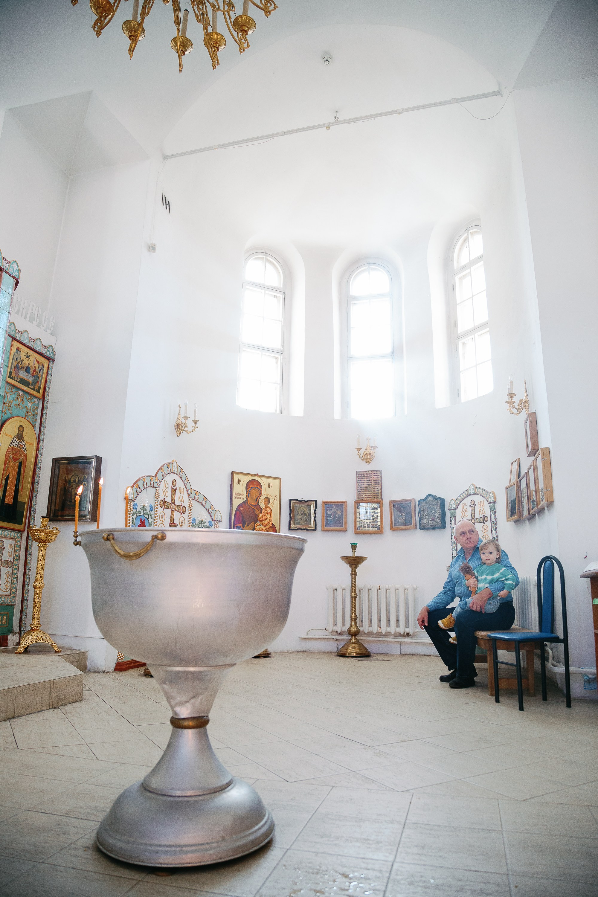 Храм Преподобного Андрея Рублева в Электростали. Крещение.