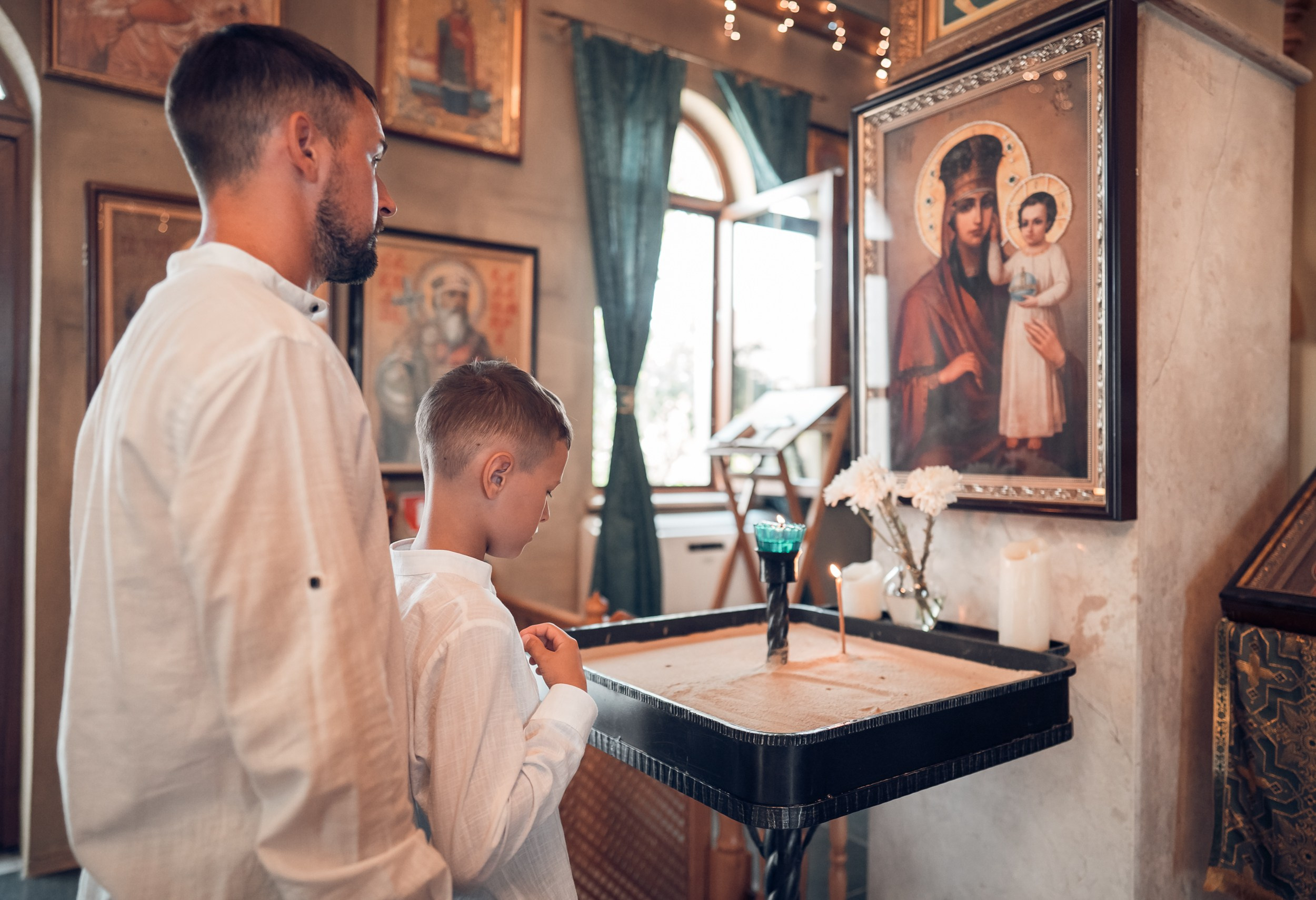 Крещение в храме Прп.Сергия Радонежского с. Орлиное. Церковный фотограф Севастополь