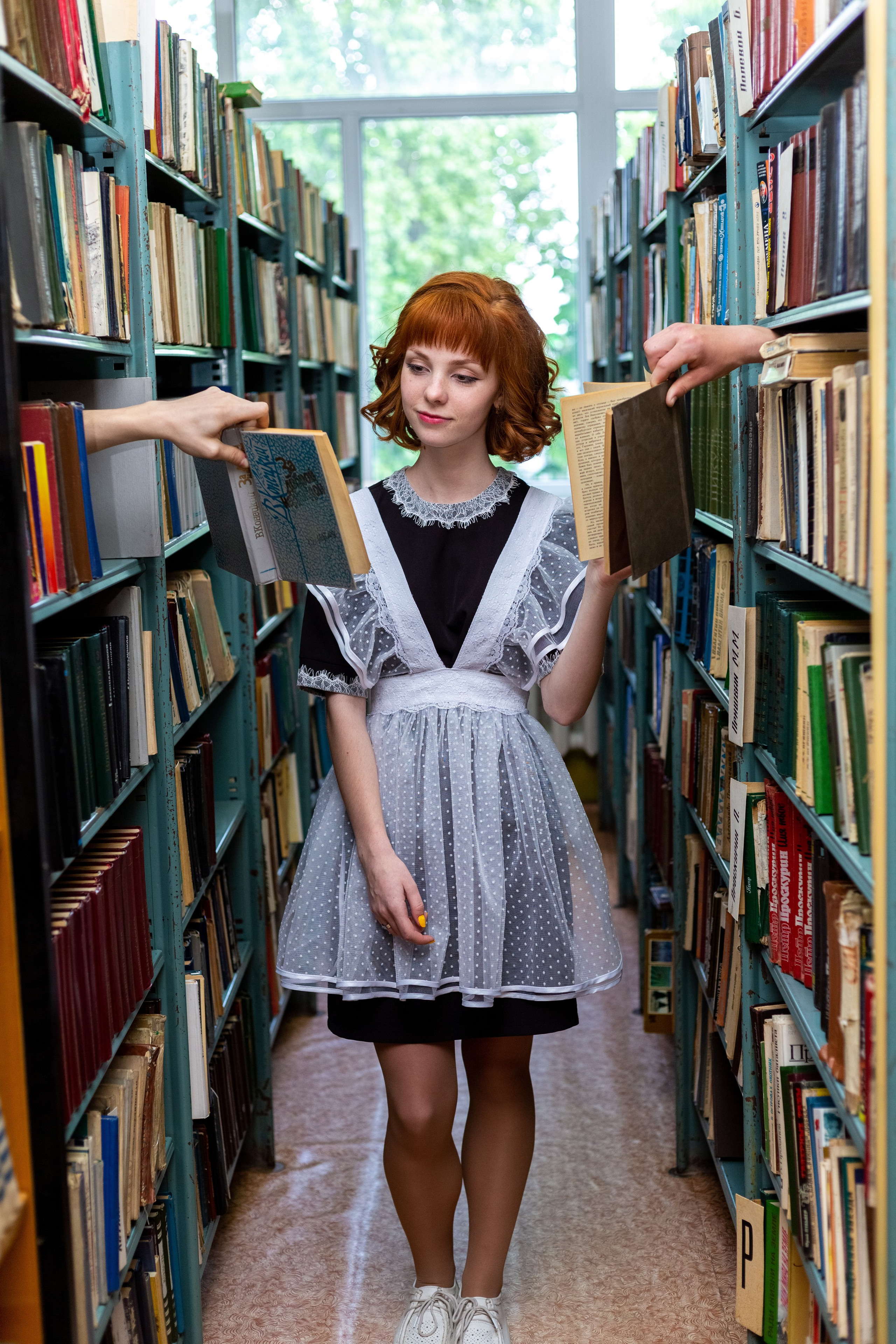 Съемка в библиотеке. Выпускные альбомы Воронеж от Веры Соколовой