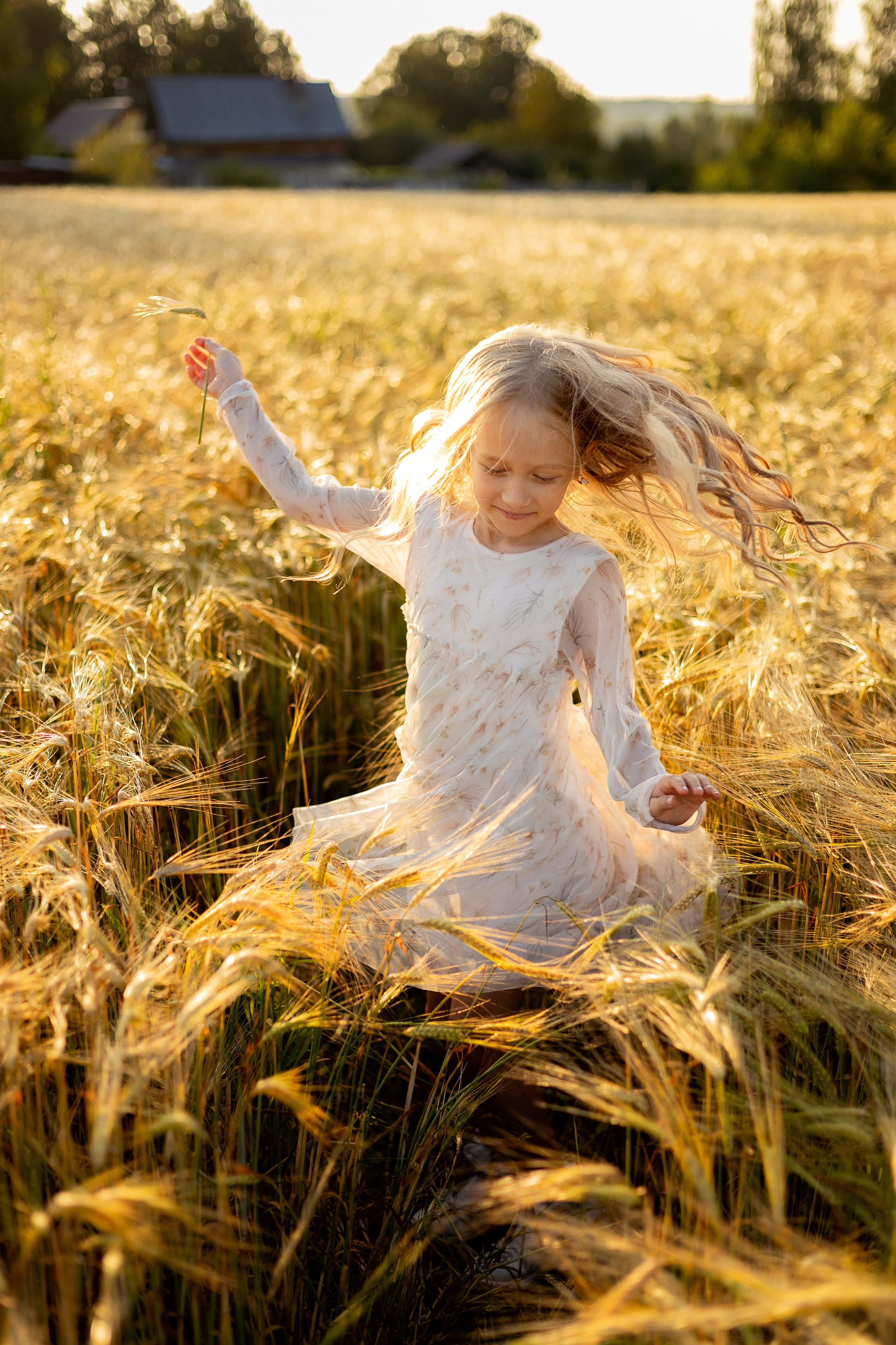 Семейная съемка в пшенице. Фотограф Ульянкина Мария