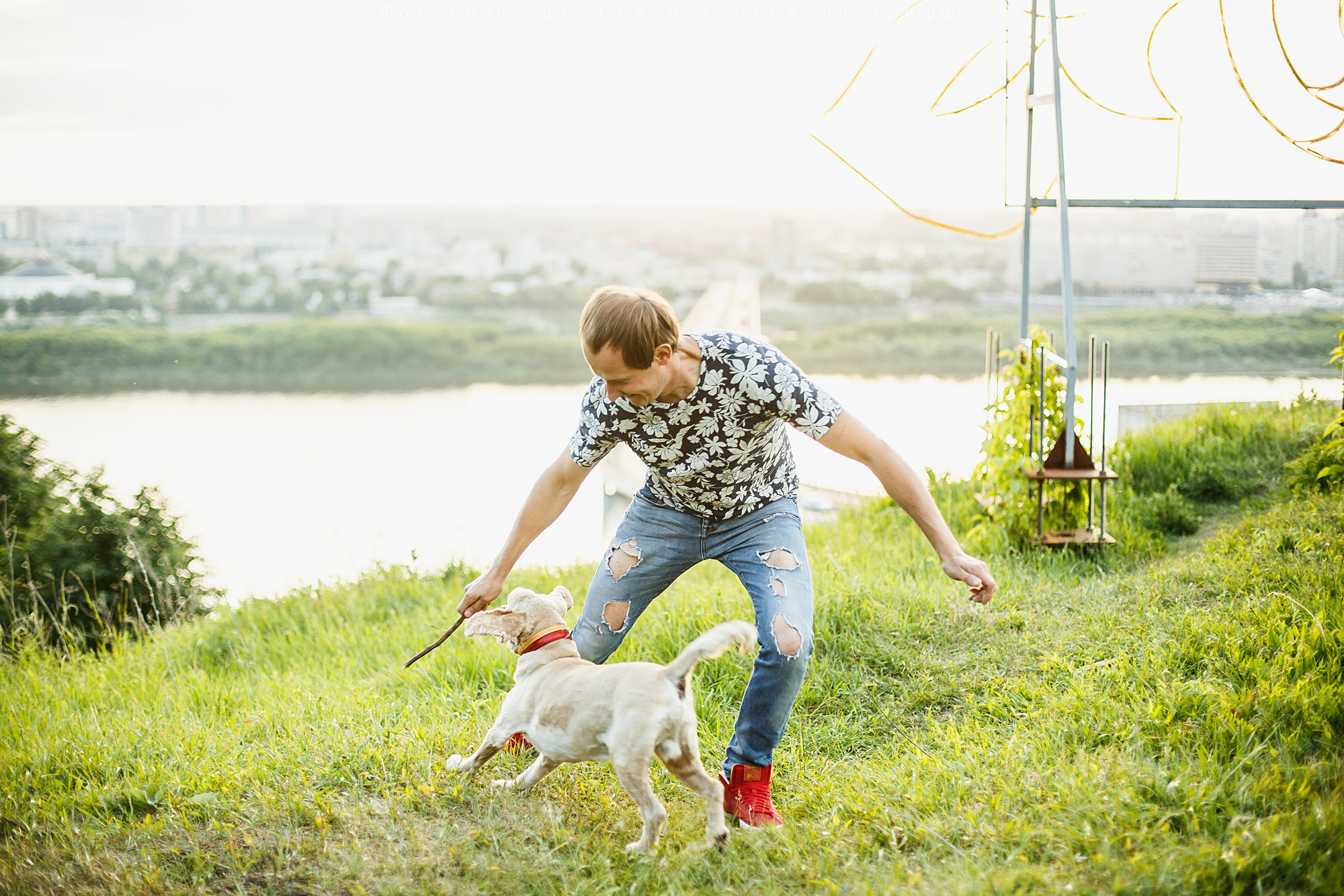 Город, собака, любовь. Прогулка Димы, Кати и Гранта. Фотограф городских и семейных событий Артем Карпухин