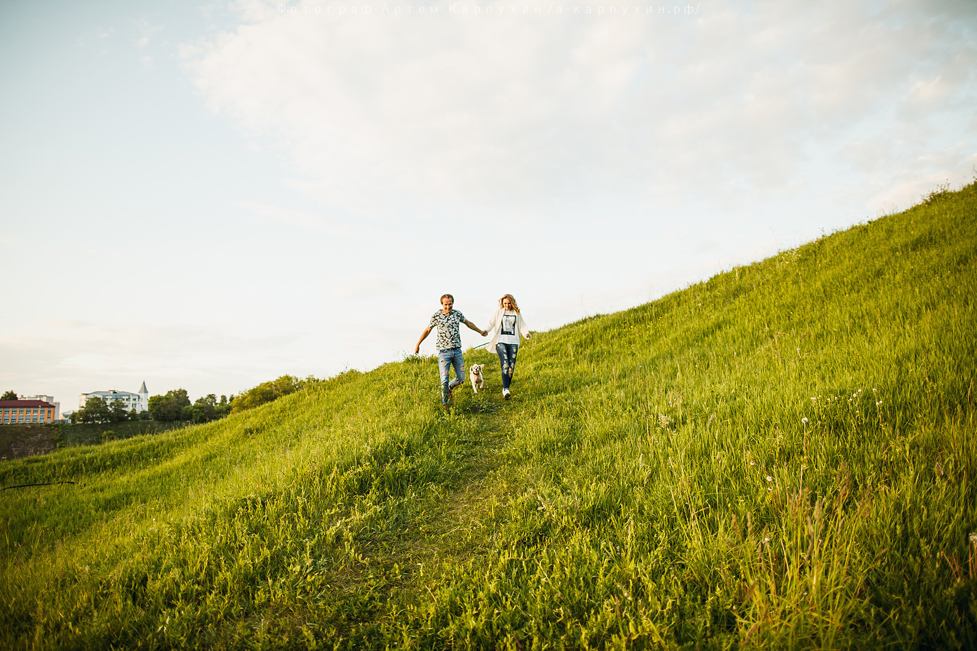 Город, собака, любовь. Прогулка Димы, Кати и Гранта. Фотограф городских и семейных событий Артем Карпухин