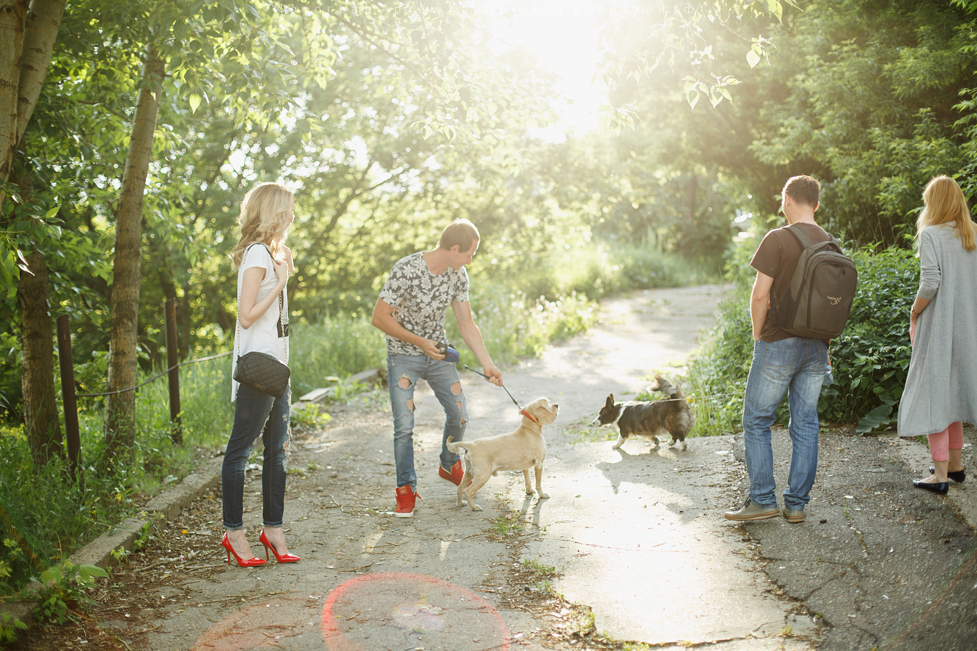 Город, собака, любовь. Прогулка Димы, Кати и Гранта. Фотограф городских и семейных событий Артем Карпухин