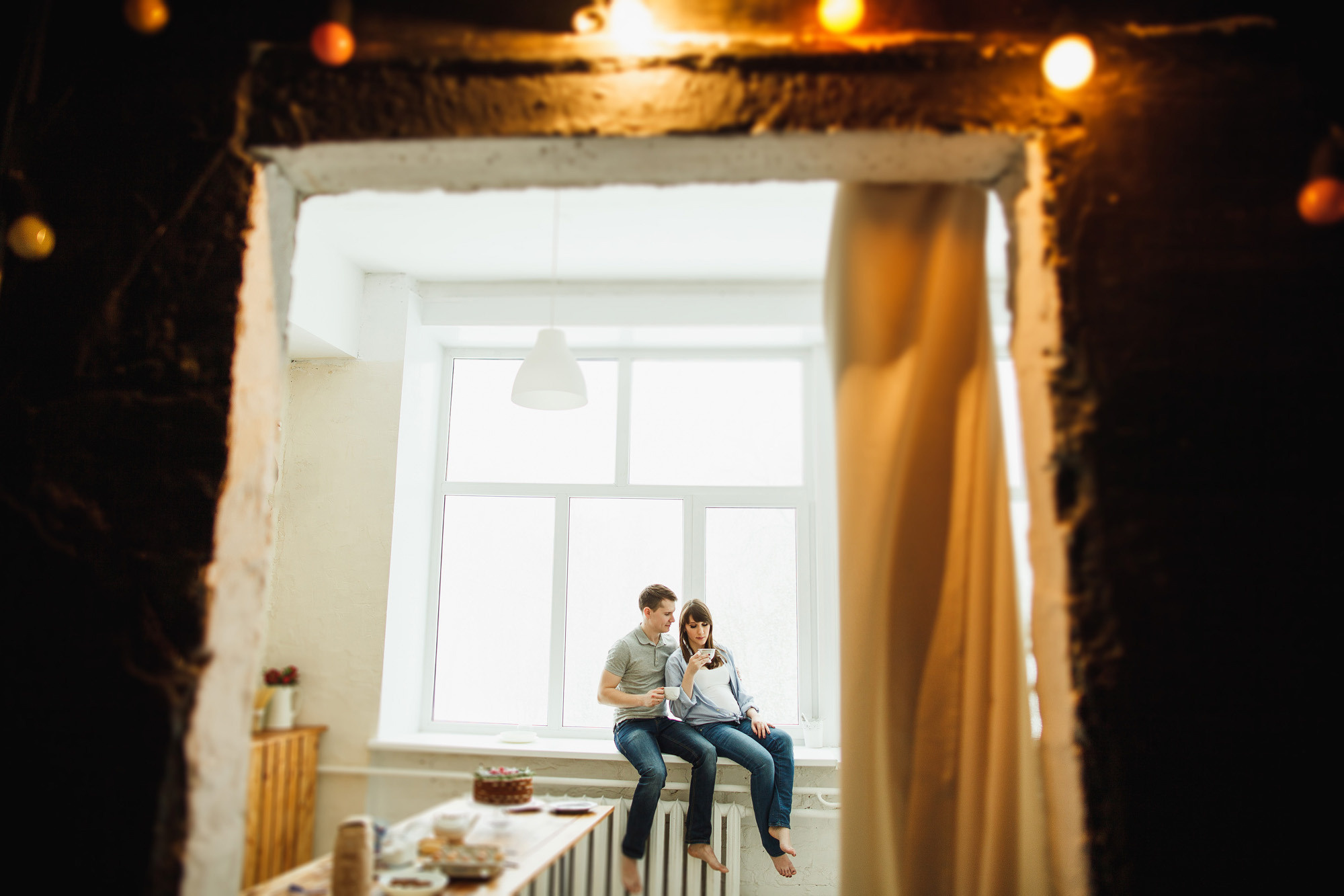 Катин торт. Катя и Лёша 2016. Беременная домашняя съемка. Фотограф городских и семейных событий Артем Карпухин