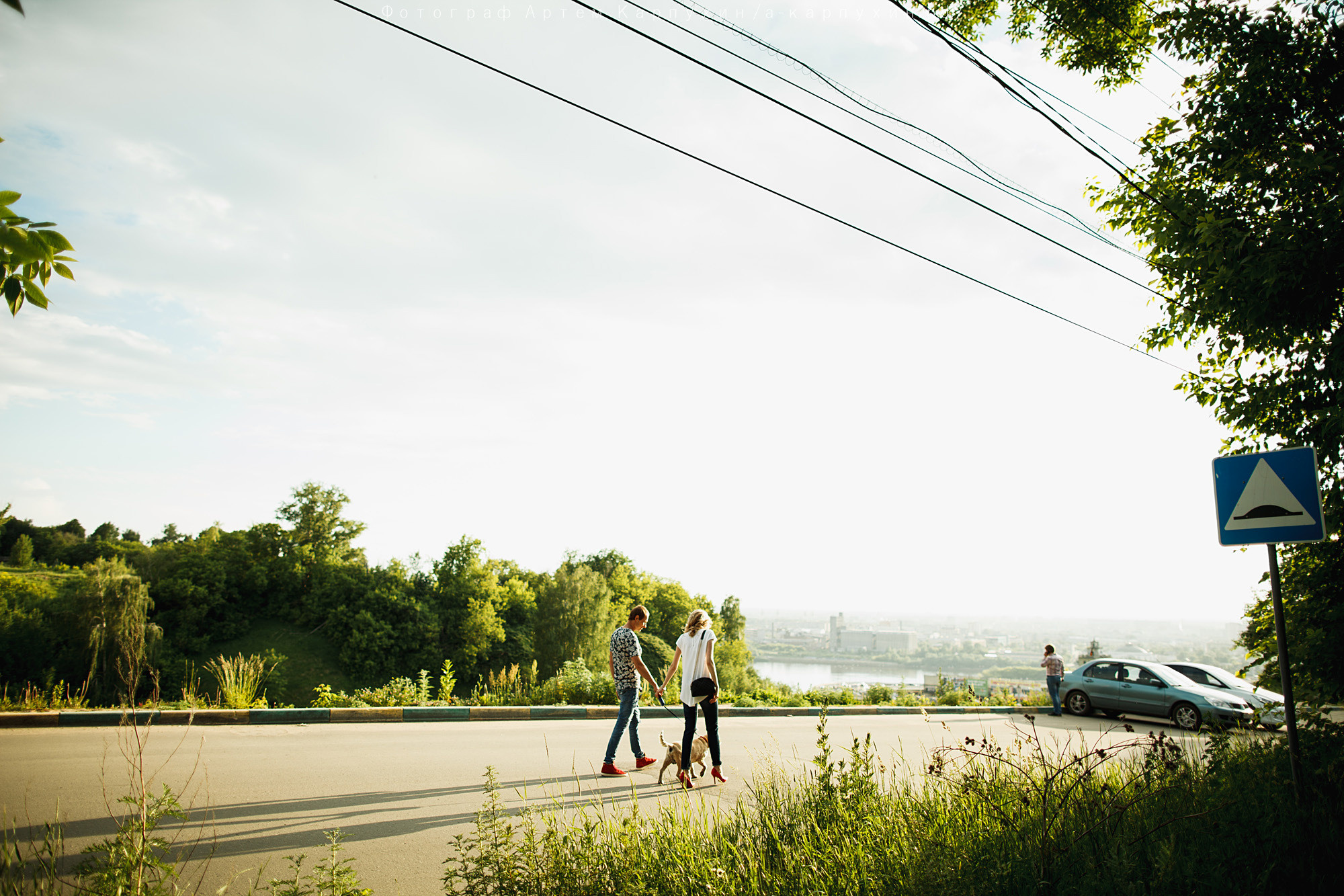 Город, собака, любовь. Прогулка Димы, Кати и Гранта. Фотограф городских и семейных событий Артем Карпухин