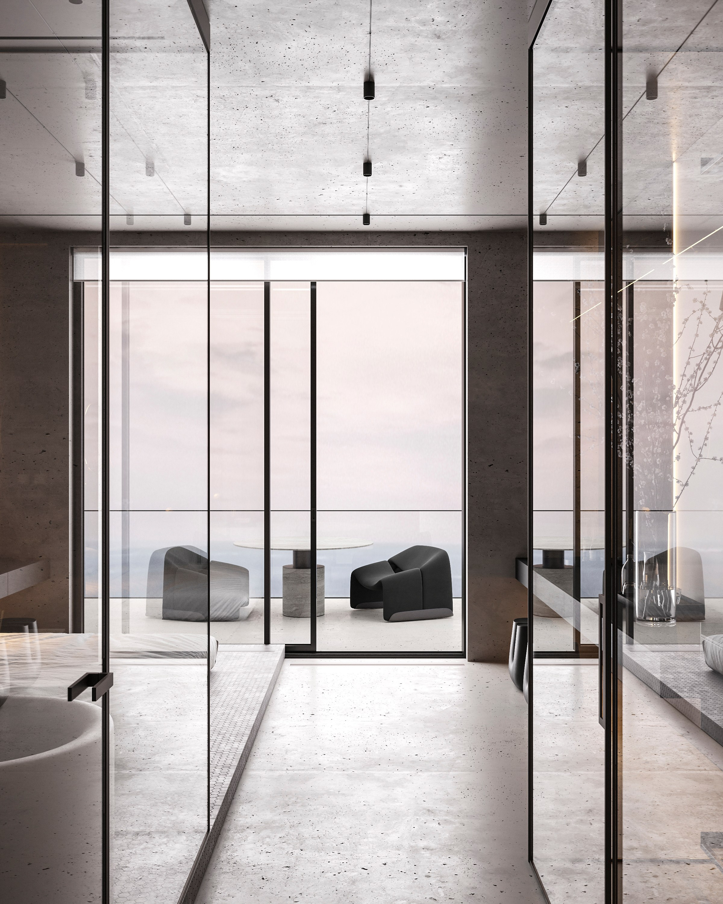 LUXURIOUS SIMPLICITY | BLACK CONCEPT. Interior Visualization by Valerie Stetyukevich