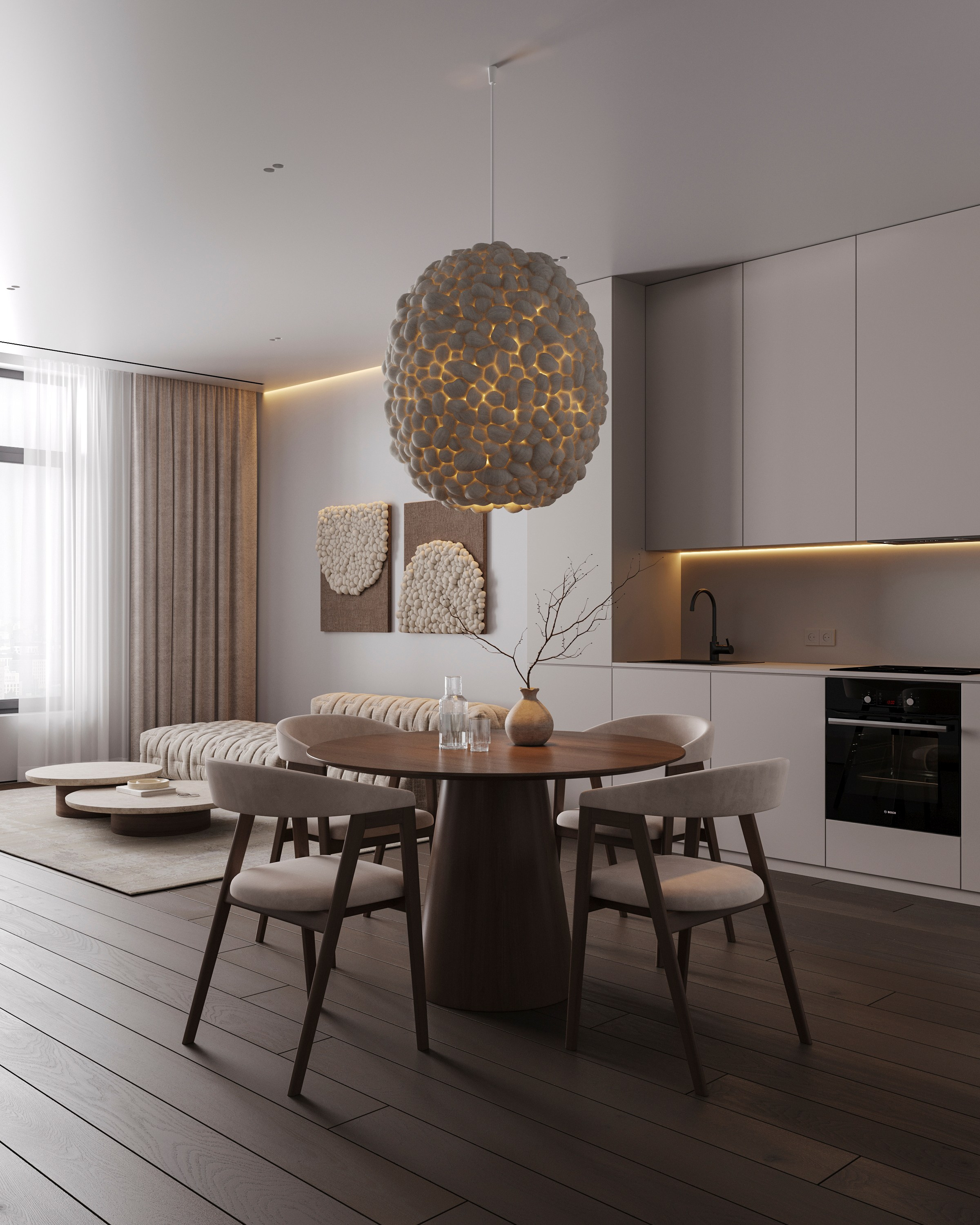 CLOUD MINIMAL | DESIGNER ANNE KIREEVA. Interior Visualization by Valerie Stetyukevich