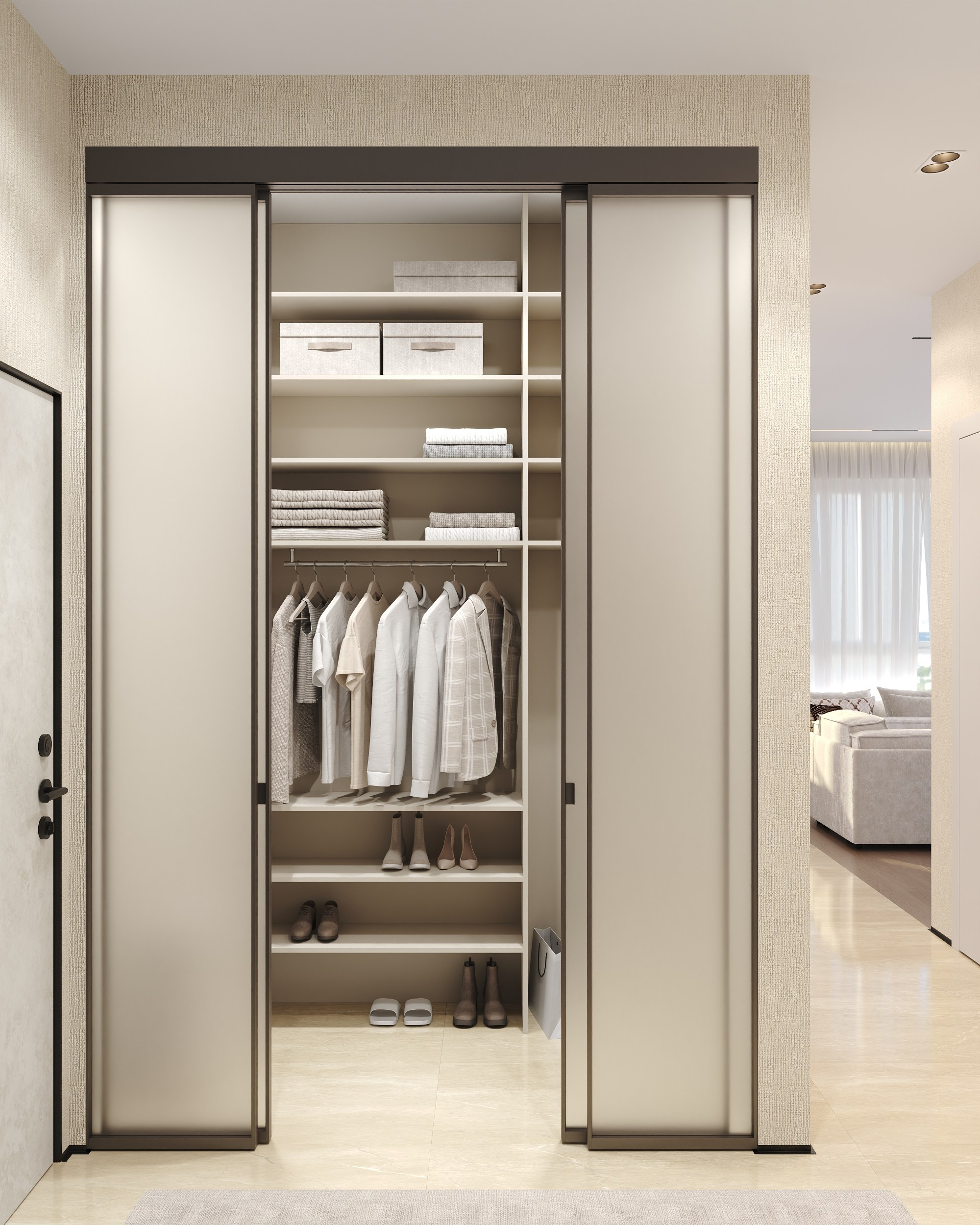 Serenity in Light & Beige. 3D Визуализация