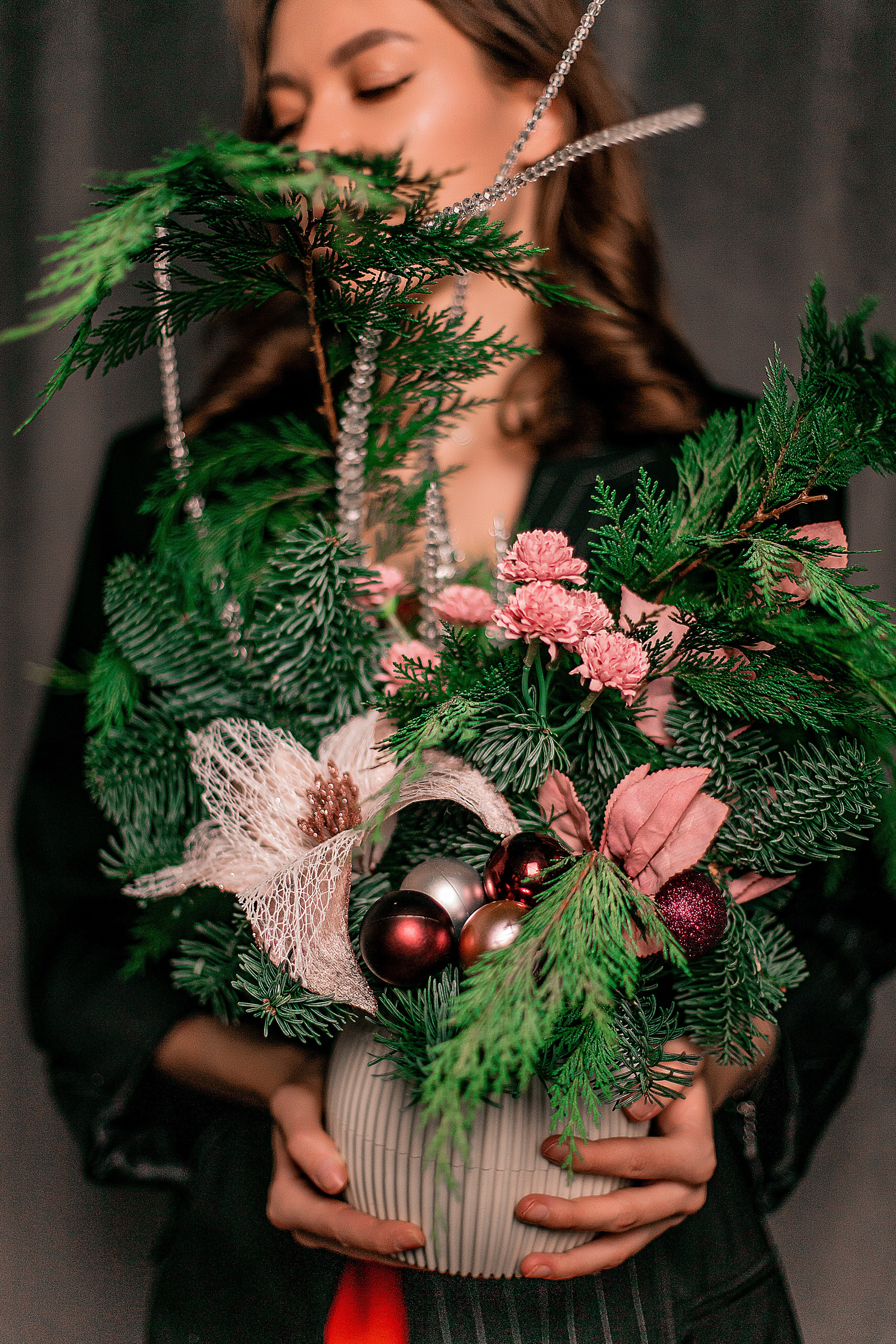 Новогодняя съемка для цветочного бутика. Семейный и индивидуальный фотограф в Ростове-на-Дону